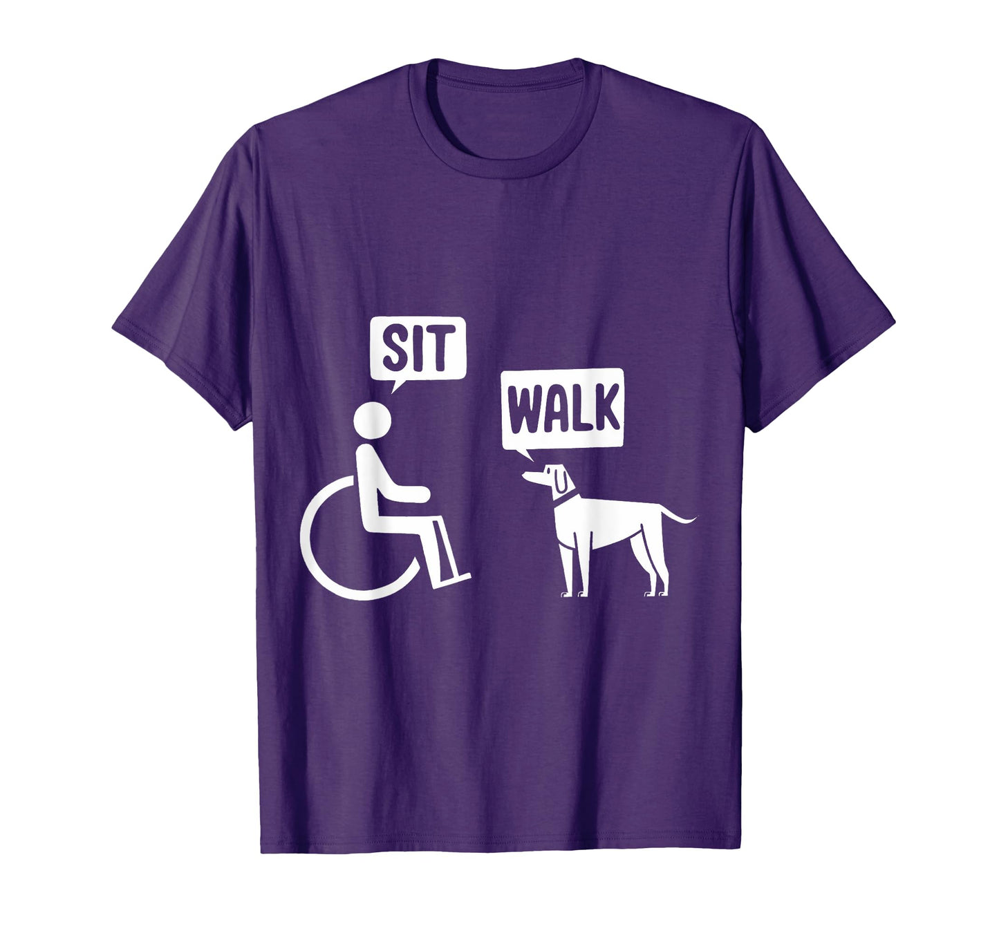 Wheelchair Dog Funny Humor Sit Walk Joke Disability T-Shirt