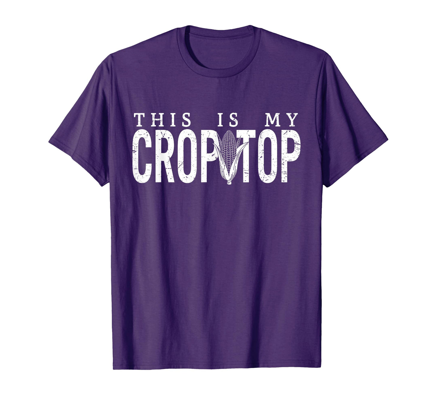 This Is My Crop Top Food Pun Corn Funny Farmer Meme Corn T-Shirt