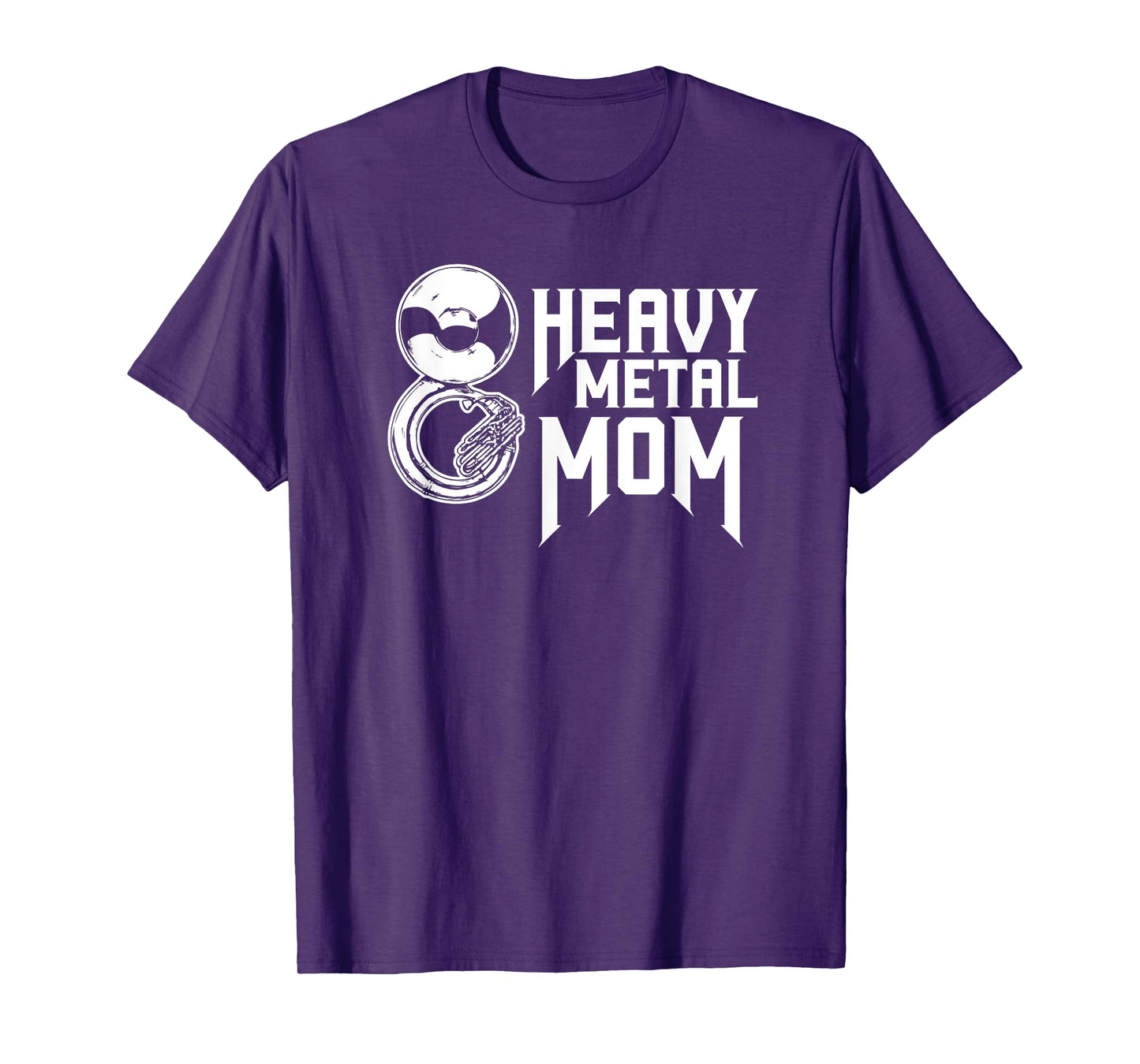 Vintage Heavy Metal Mom Tuba Sousaphone Marching Band Mom T-Shirt