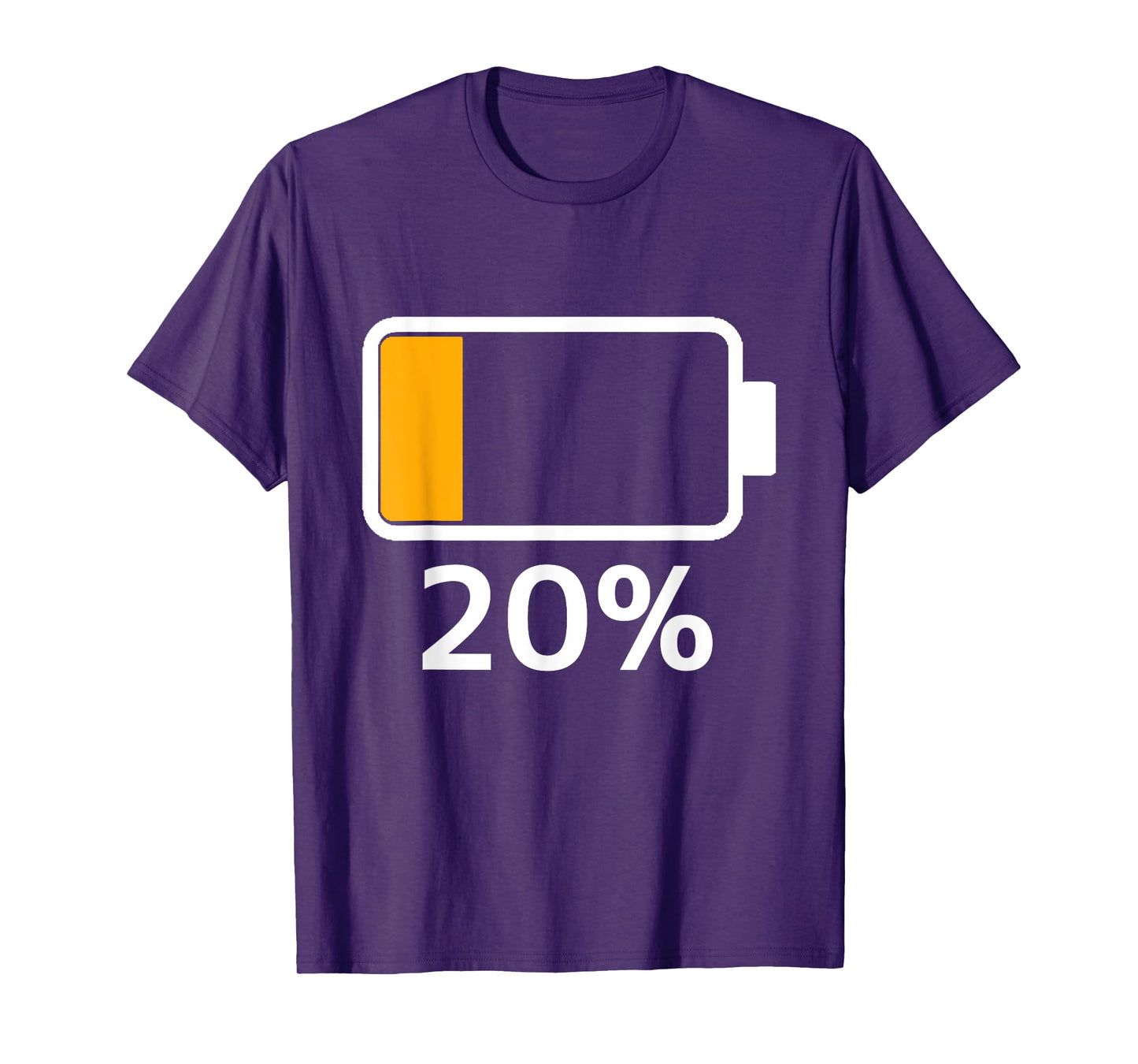 Battery 20% Charged Energy Battery low dead T-Shirt