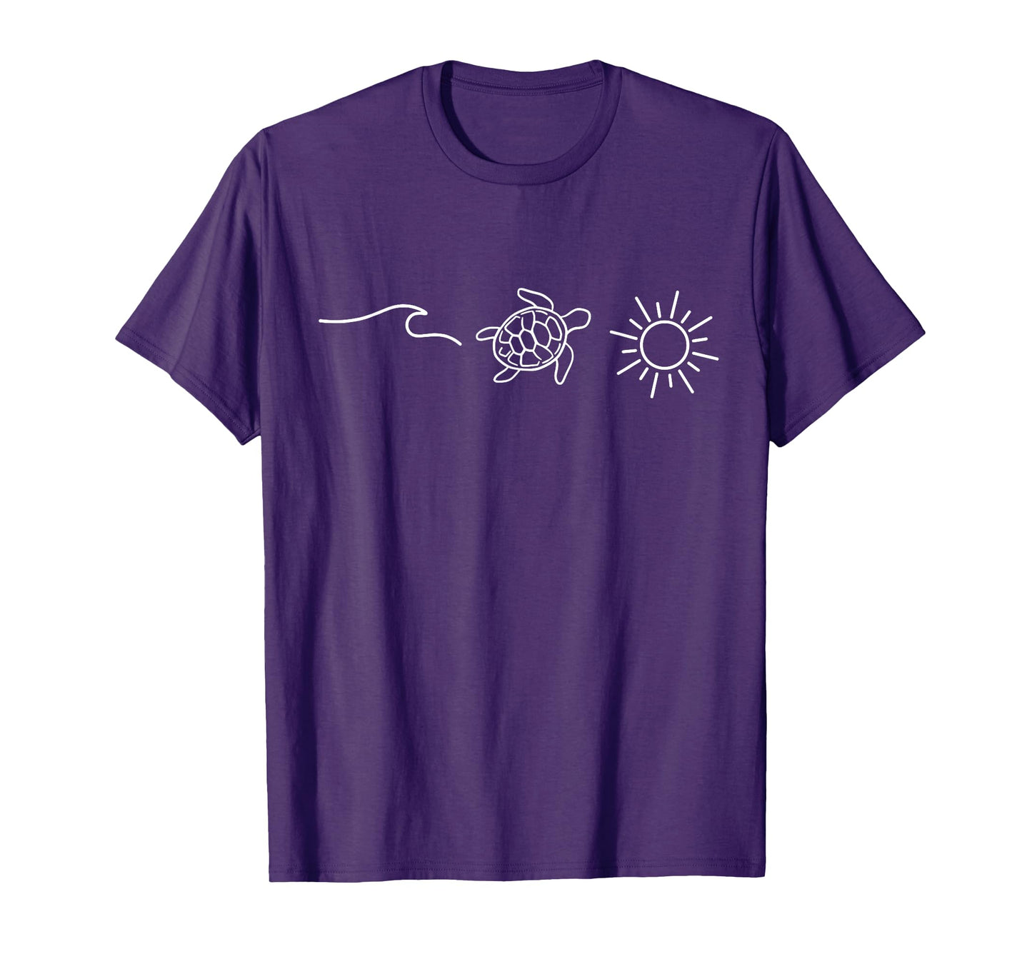 Minimal Turtle Sun Lover Ocean Wildlife Natural Sea Animals T-Shirt