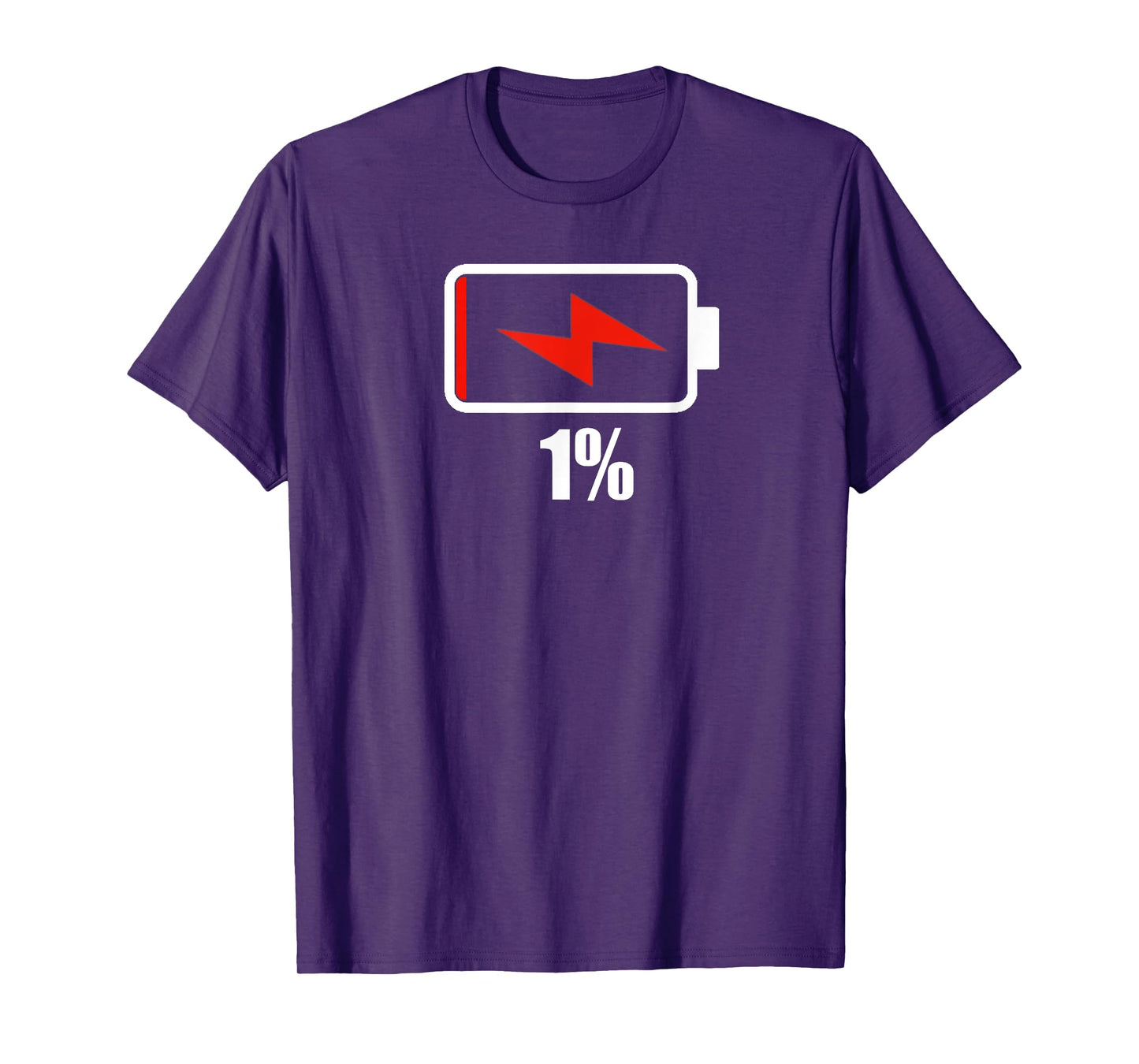 Battery 1% remaining Battery low tshirt battery low dead T-Shirt