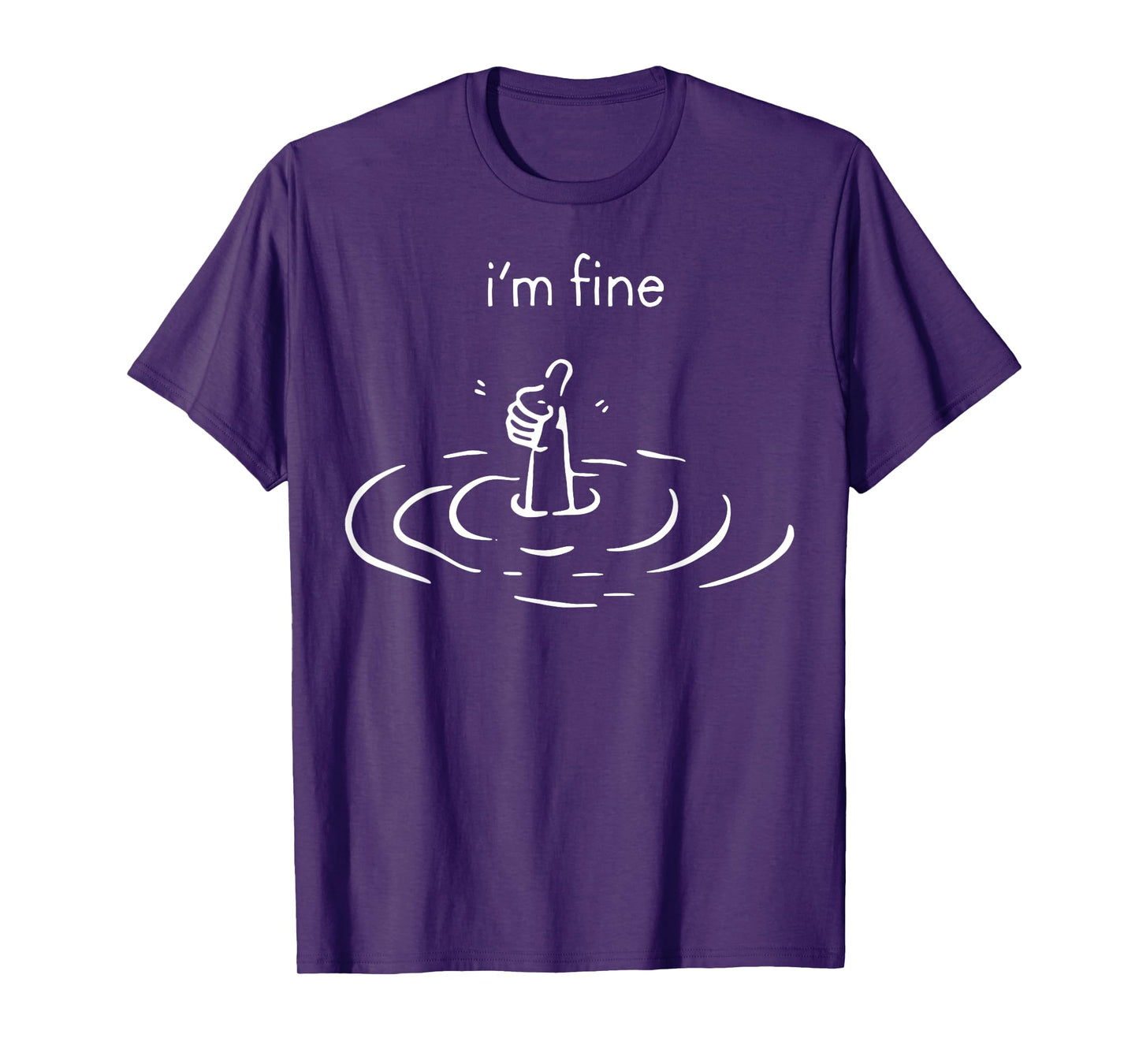 I'm Fine Drowning Meme Funny T-Shirt