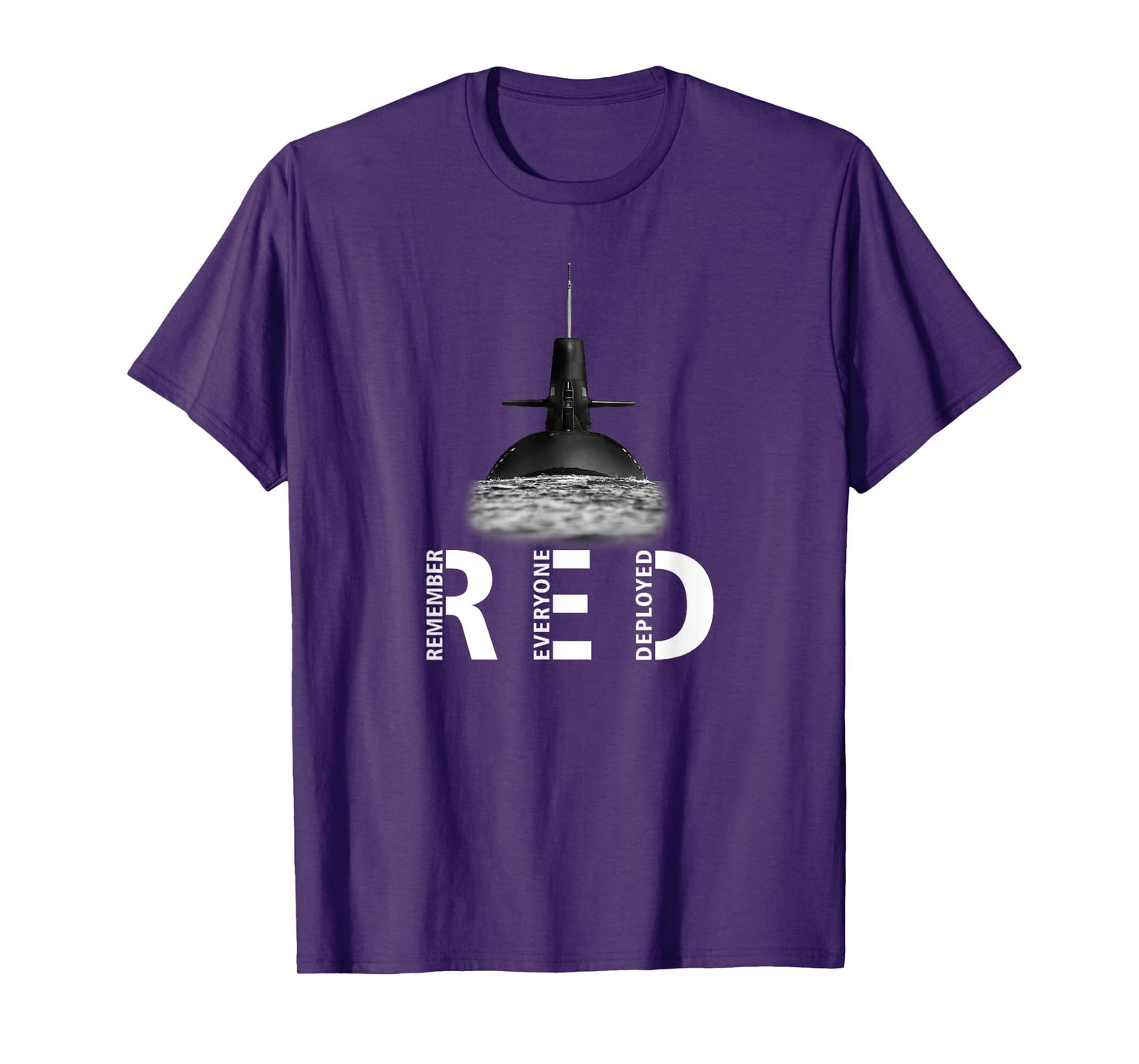 RED Friday Remember Everyone Deployed Military Submarine T-Shirt