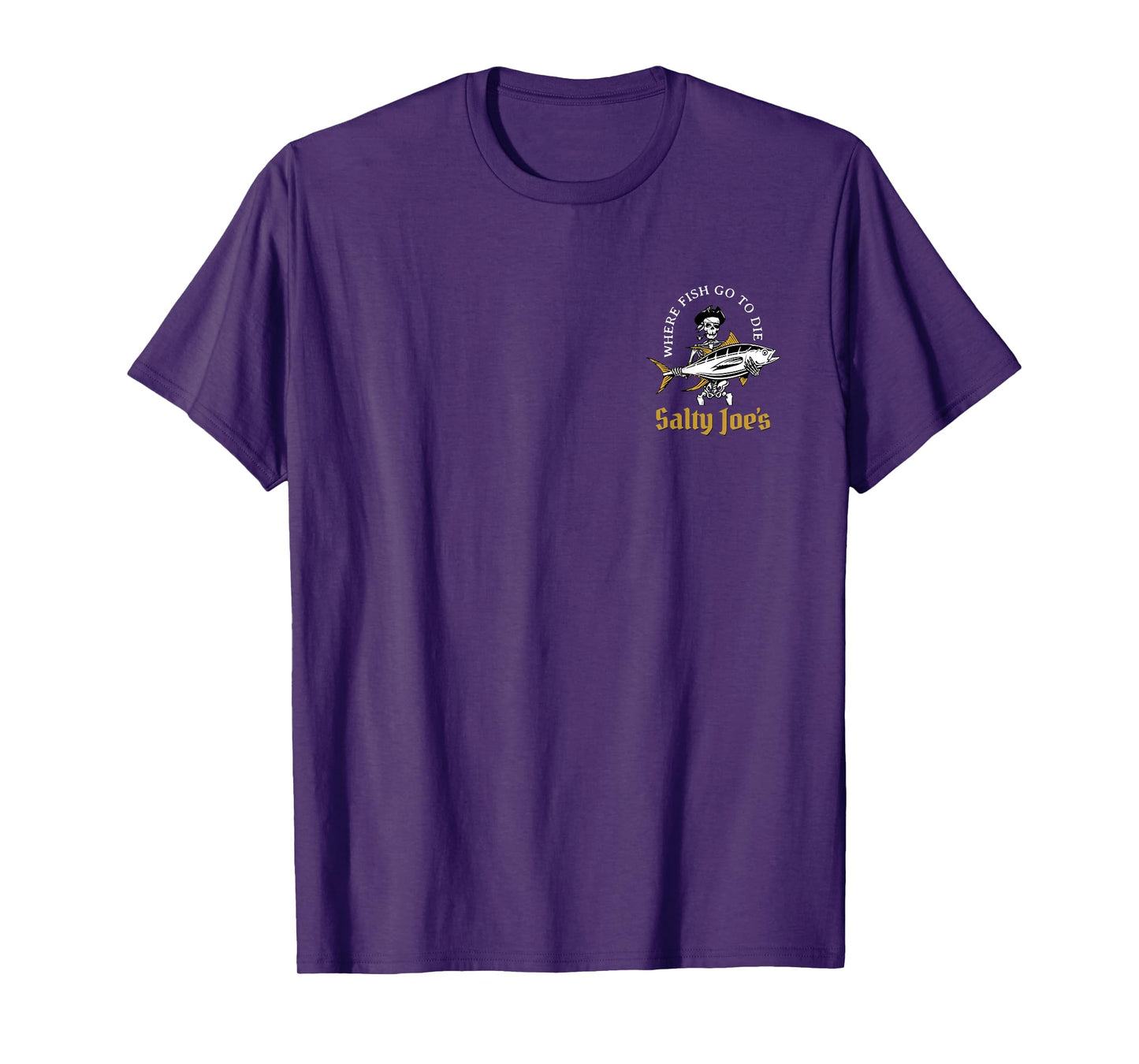 Salty Joe's Ol' Angler Fishing Logo Surf Shop T-Shirt