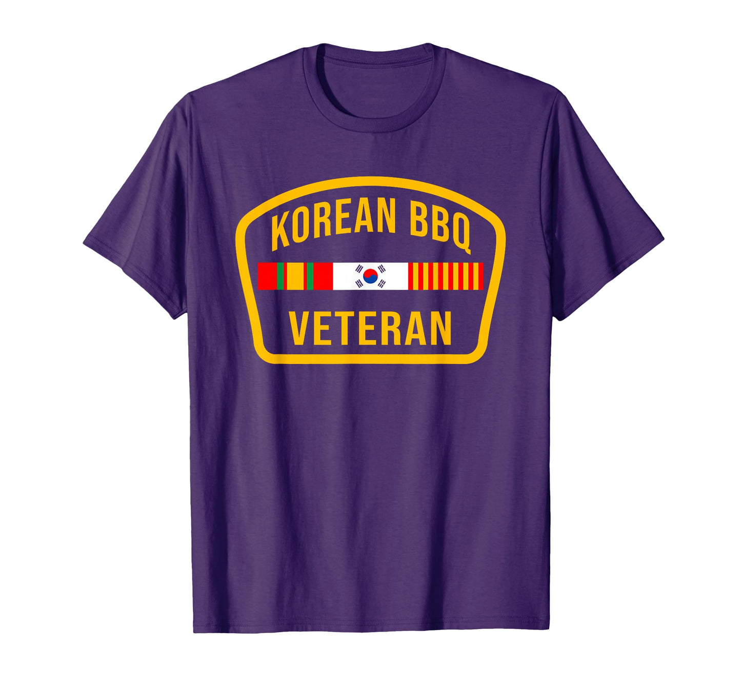 Korean BBQ Veteran Funny Food Lover Gym Cheat Day Military T-Shirt