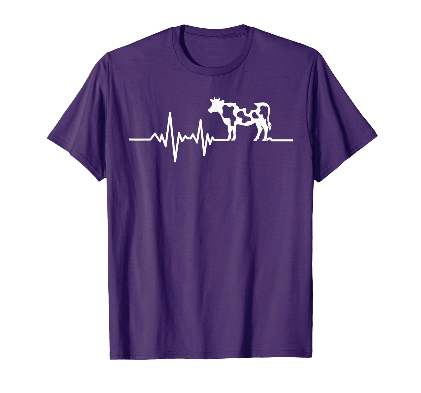 Cow Heartbeat Dairy Farming Ranch Life Cattle Lover Gifts T-Shirt