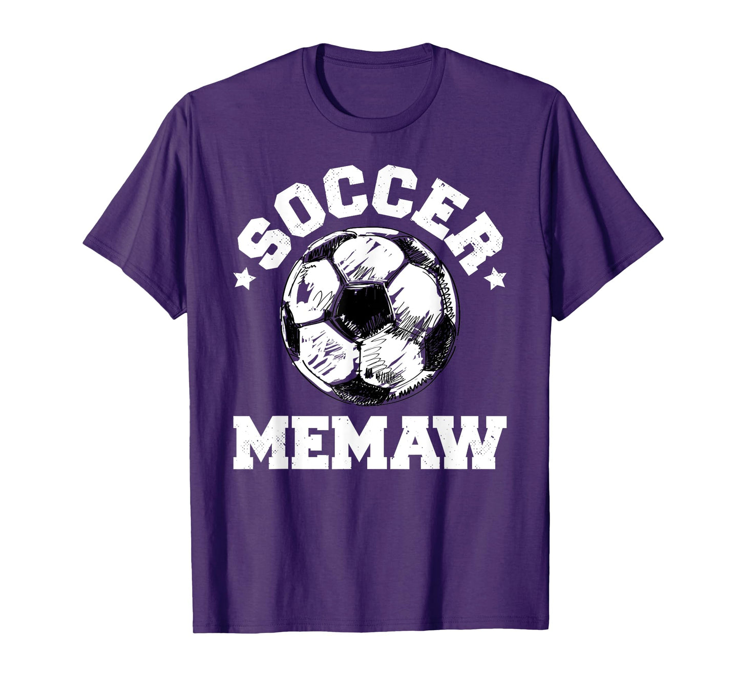 Soccer Memaw Soccer Ball Distressed Funny Soccer Memaw T-Shirt