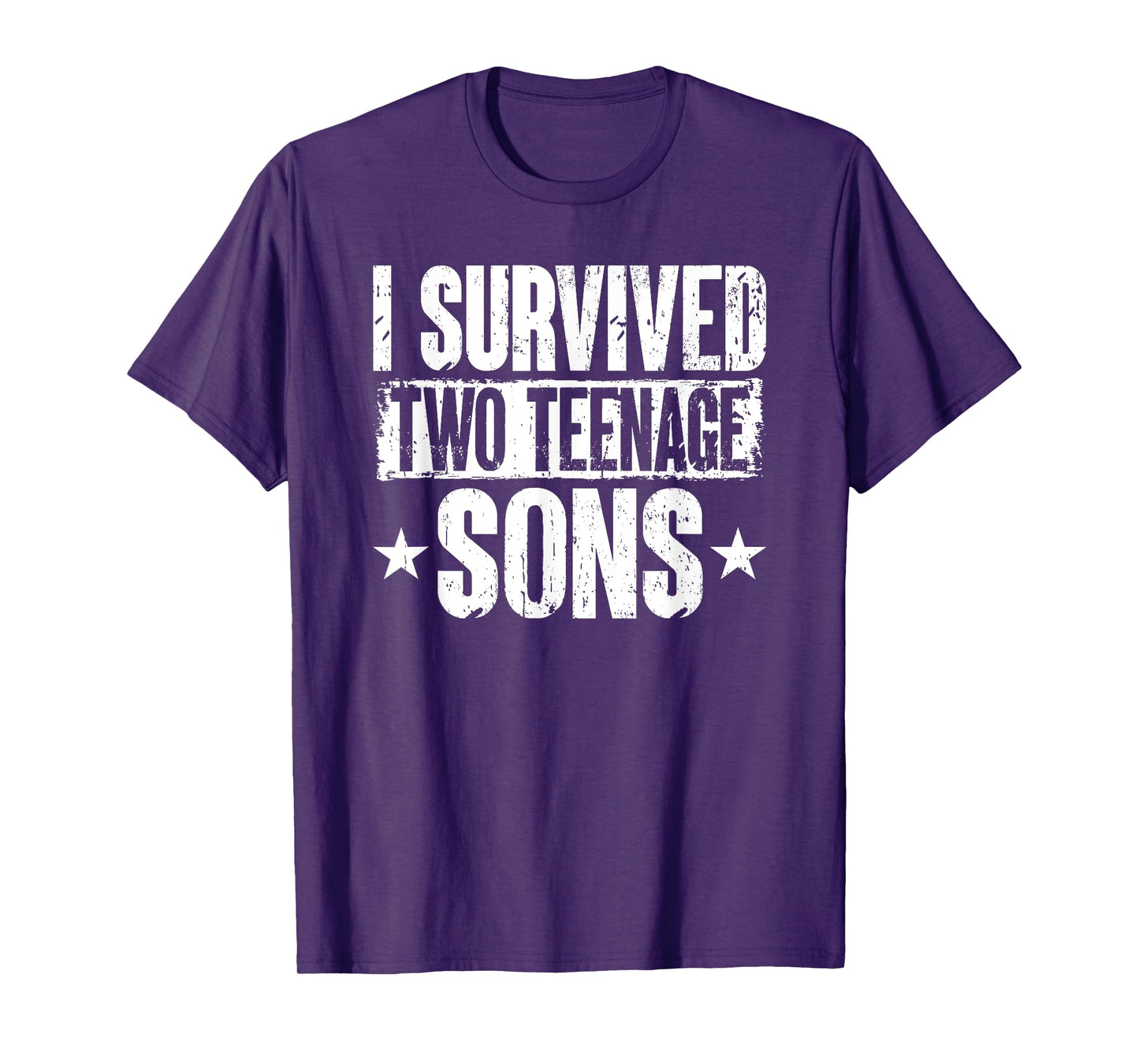 I Survived Two Teenage Sons Parenting Mom Dad Teenager Boy T-Shirt