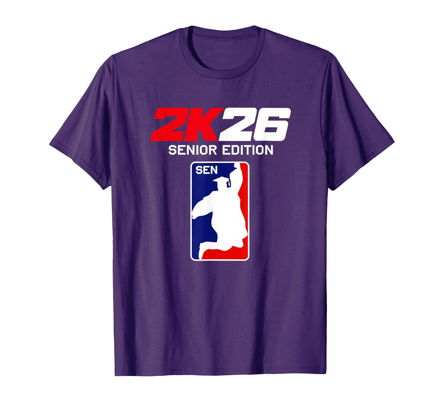 Class of 2026 Senior Year Gamer Style Basketball Grad T-Shirt