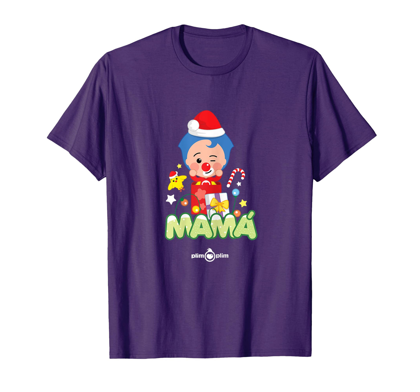 Plim Plim Women's Christmas Edition T-Shirt - Blue, X-Small, Short Sleeve, Round Neck, Cotton Blend, Durable and Comfortable, Christmas Fans, All Ages