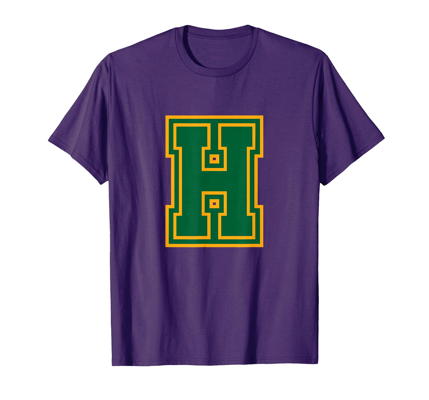 Letter H Yellow Green Monogram Initial T-Shirt