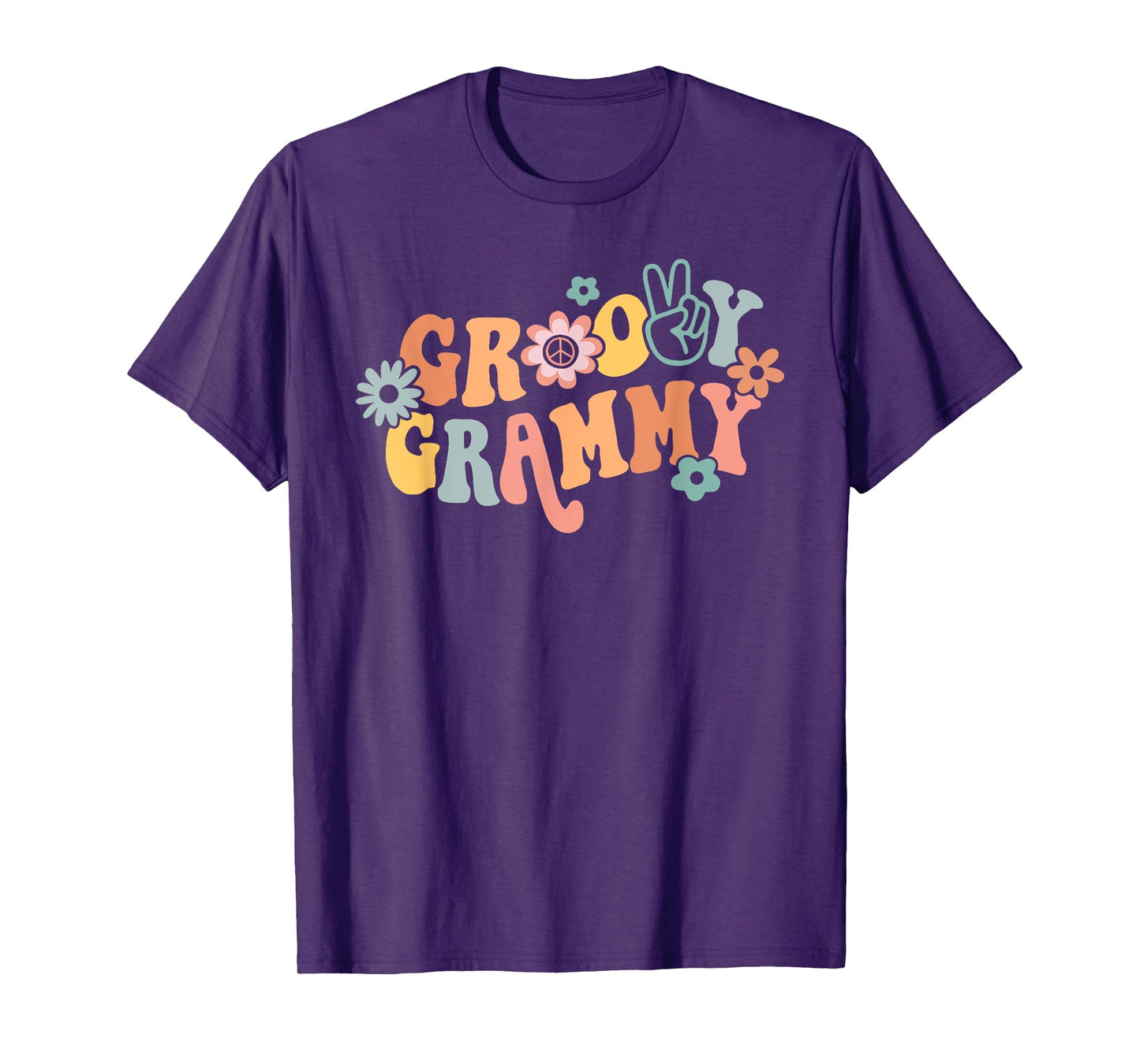 Groovy Grammy One Thankful Grammy Valentines Day Mothers Day T-Shirt
