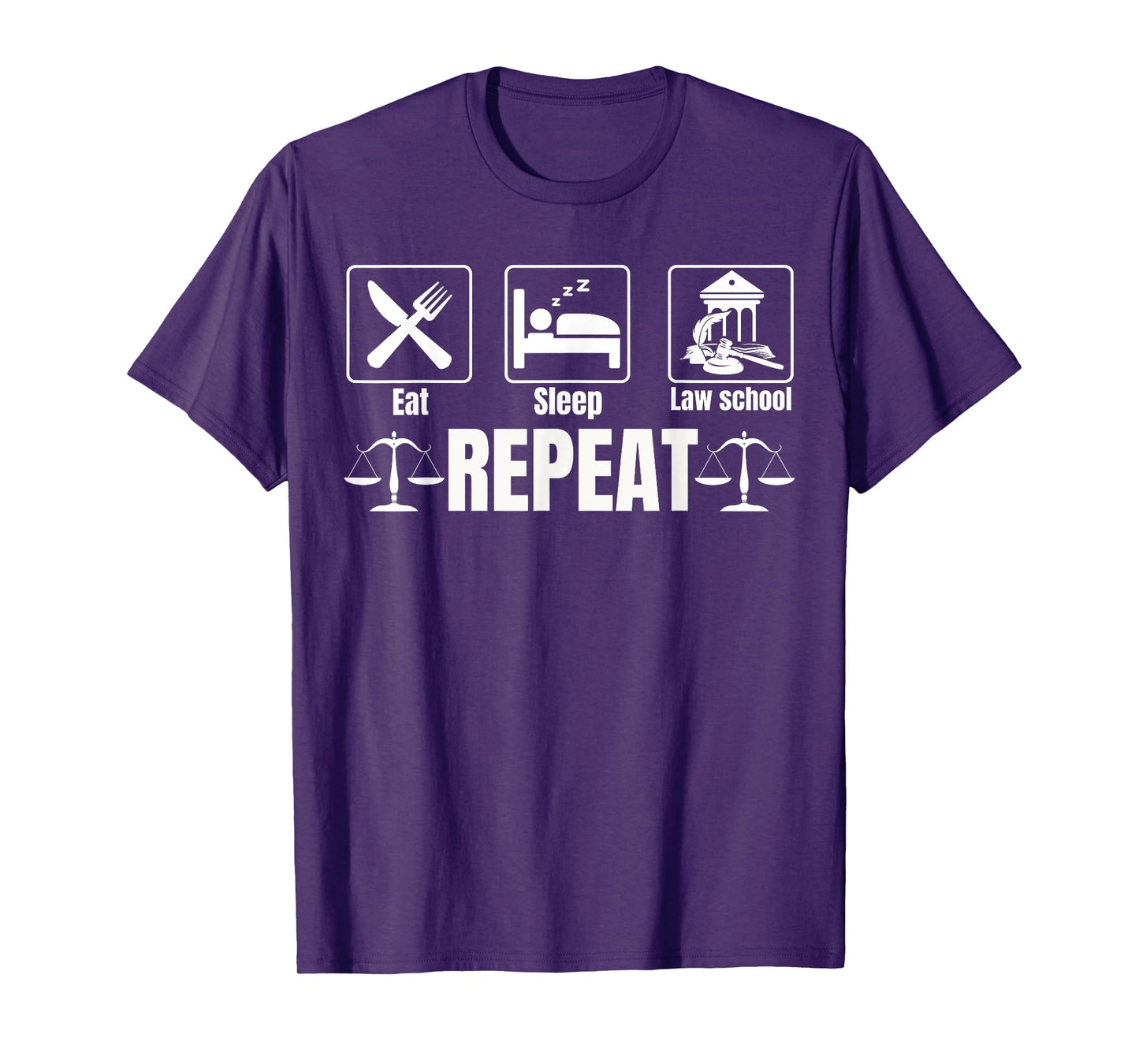 Law School Eat Sleep Study Repeat Lawyer Law Student T-Shirt