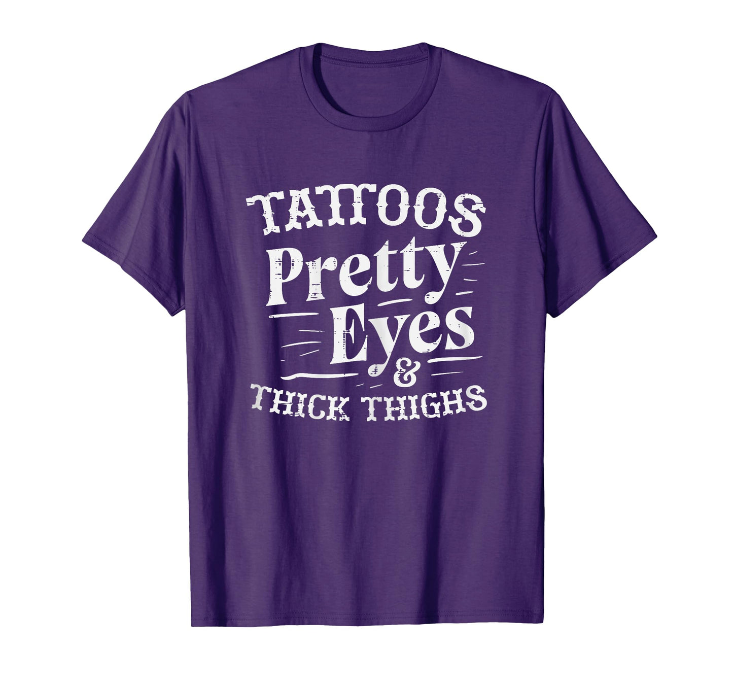 Gym Tattoos Pretty Eyes Thick Thighs Workout Fitness Women T-Shirt