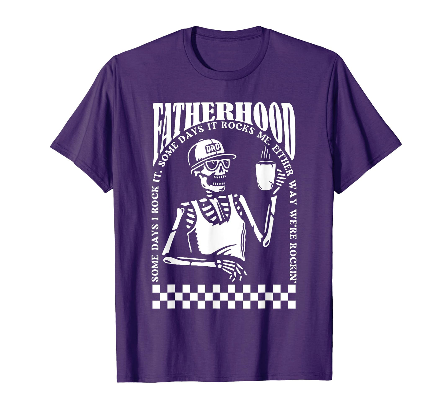 Fatherhood Tour Some Days I Rock It Some Days It Rocks Me T-Shirt