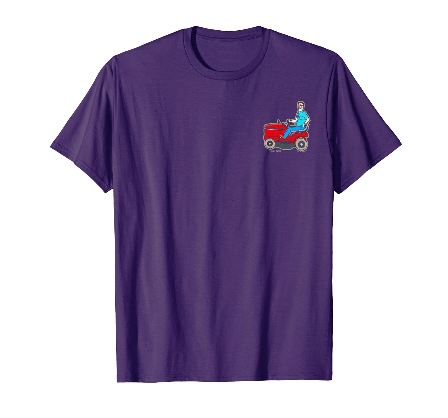 King Of The Hill Hank Hill Mows Small Left Chest Pocket Logo T-Shirt