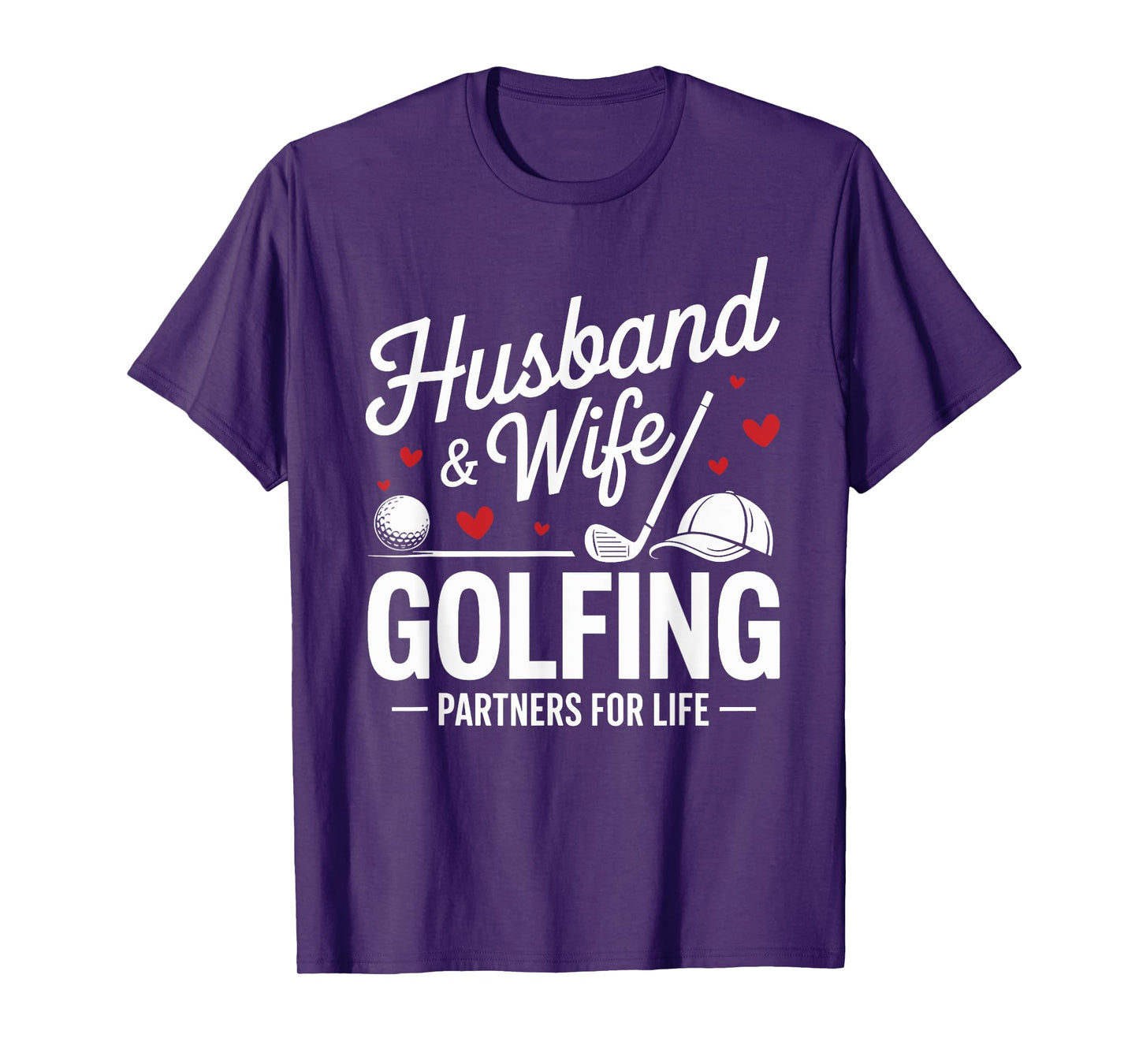 Husband and Wife Golfing Partners Couples Matching Golf T-Shirt