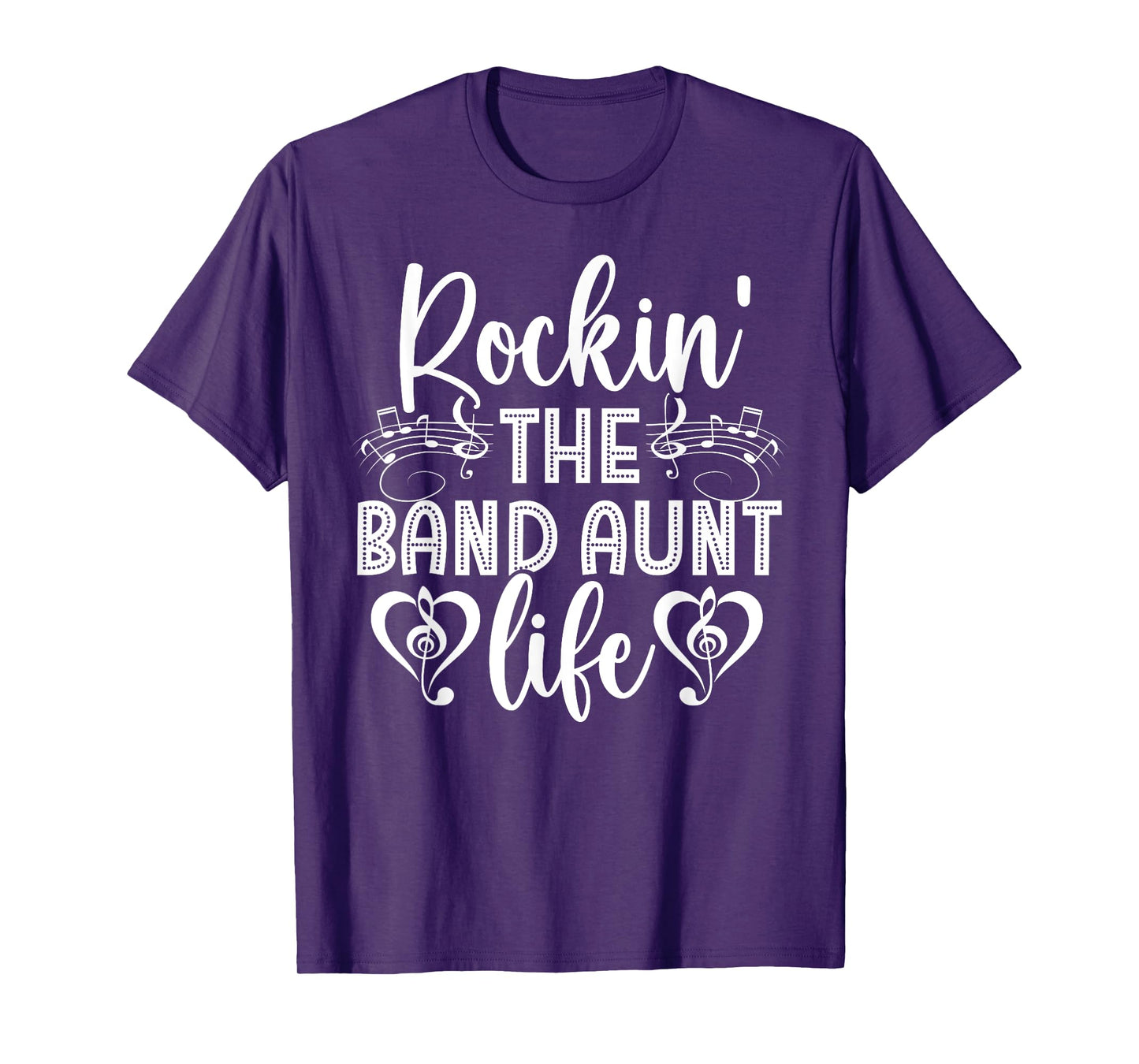 Rockin' The Band Aunt Life Marching Band Auntie T-Shirt