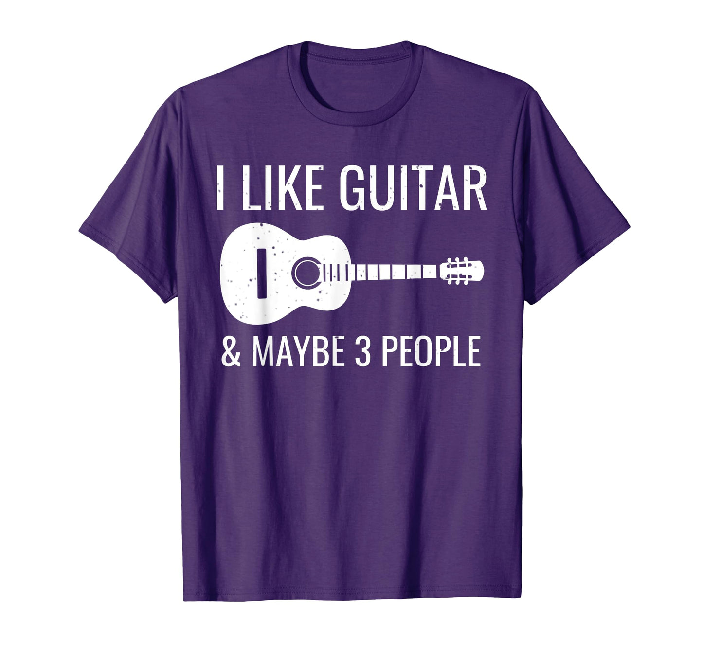 I Like Guitar & Maybe 3 People Funny Music Introvert Guitar T-Shirt