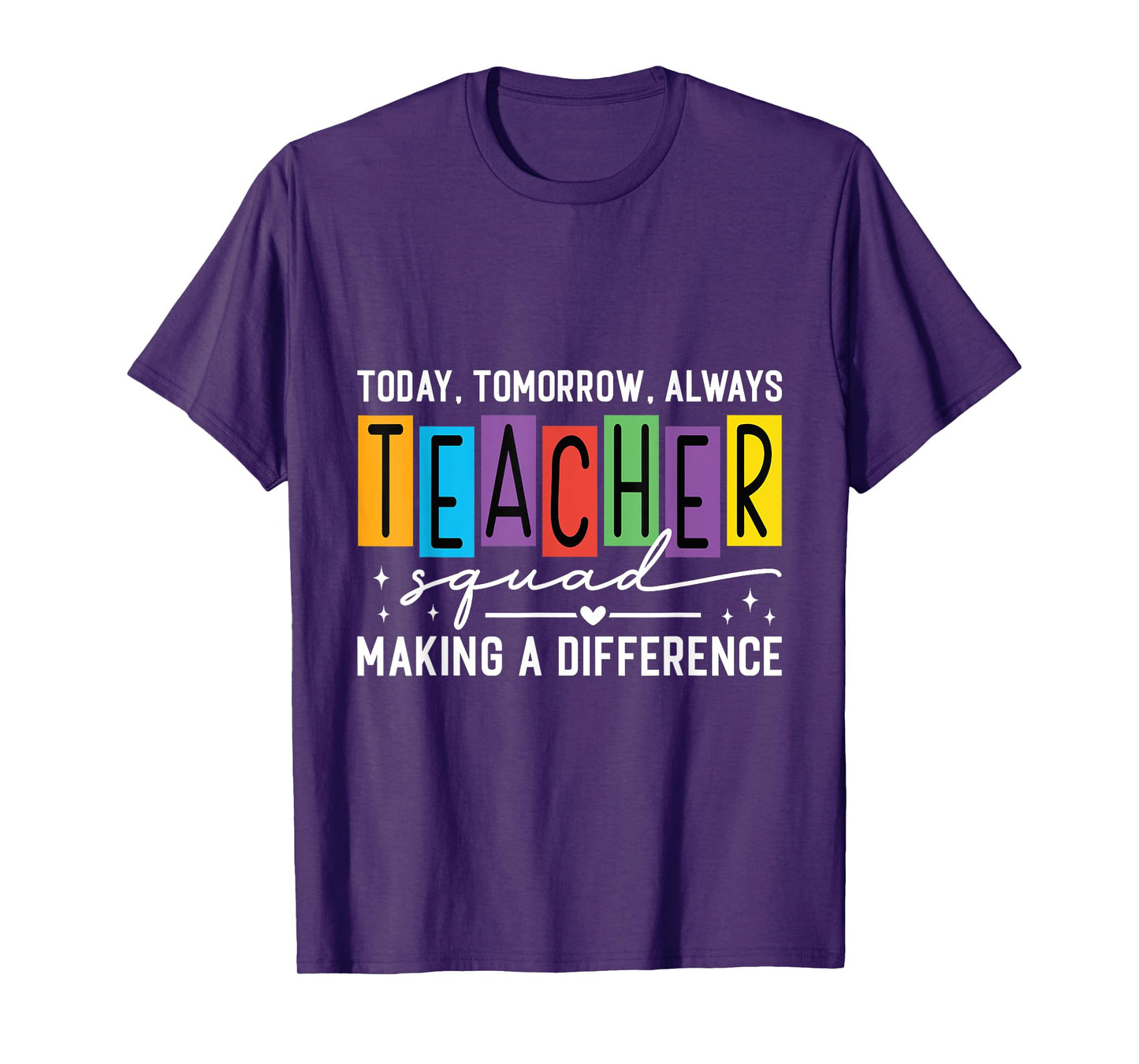 Teacher Squad Making a Difference Back to School Cute Retro T-Shirt