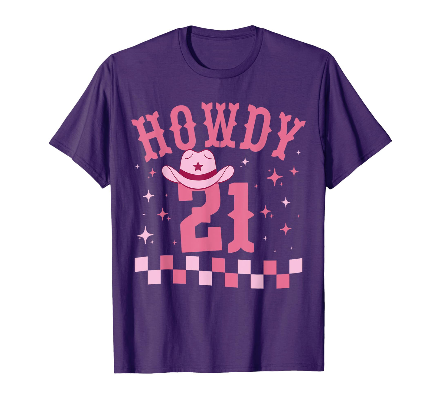 Groovy Howdy 21 Funny Retro Cowgirl Awesome 21st Birthday T-Shirt