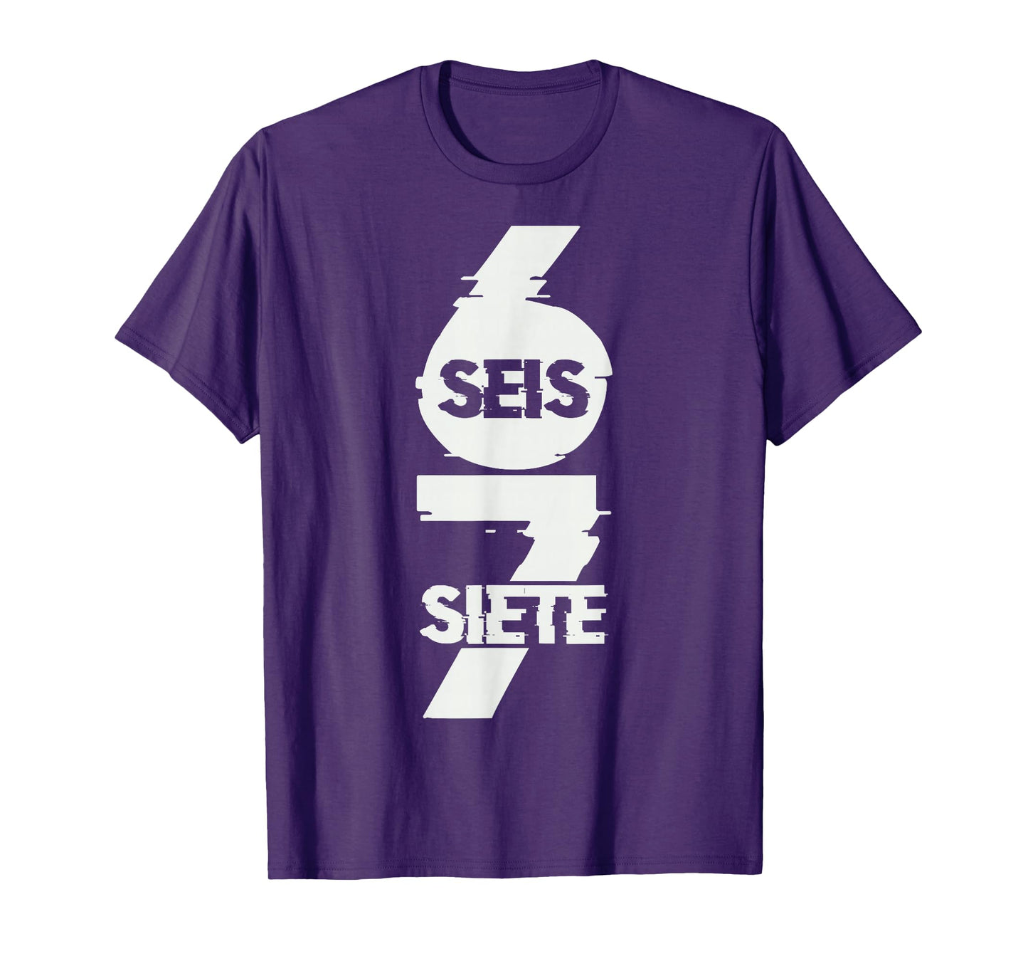 Fun Six Seven in Spanish SEIS Siete 67 Brainrot Meme T-Shirt