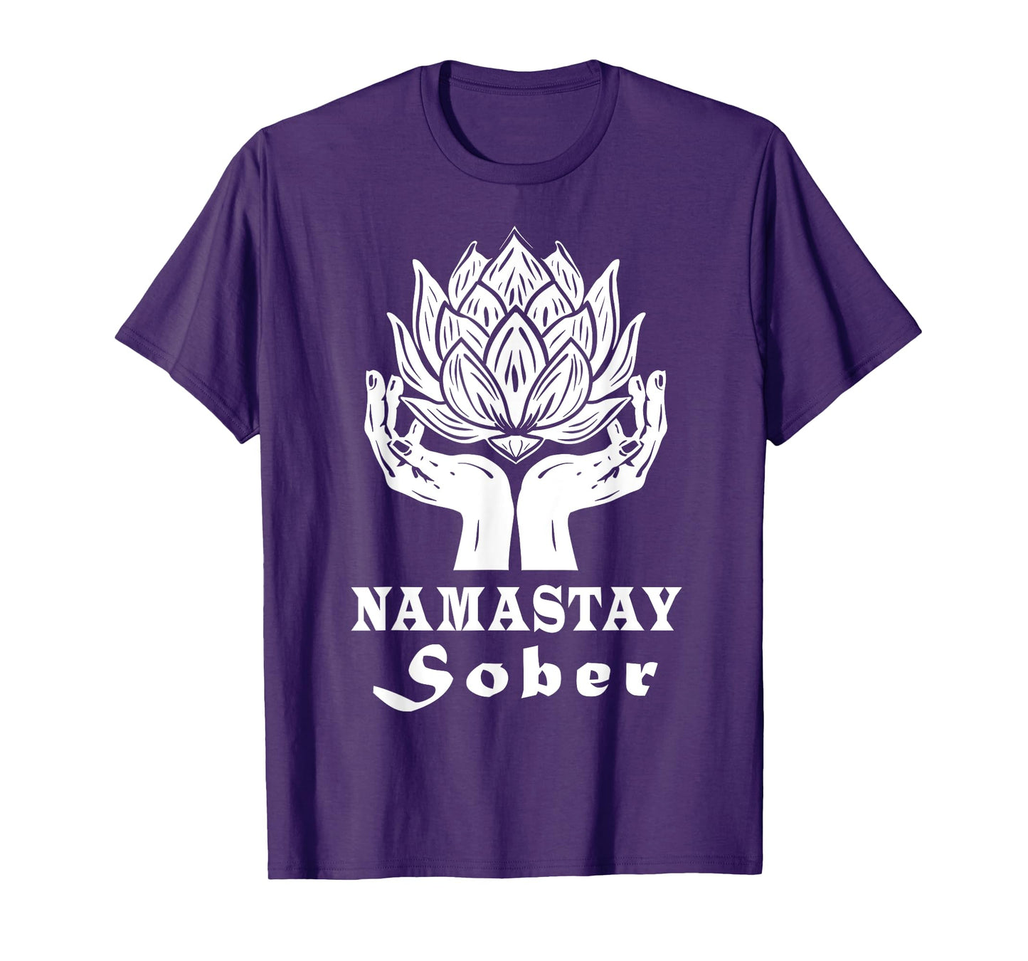 Namastay Sober Mandala Recovery Mediation Buddha Sobriety T-Shirt