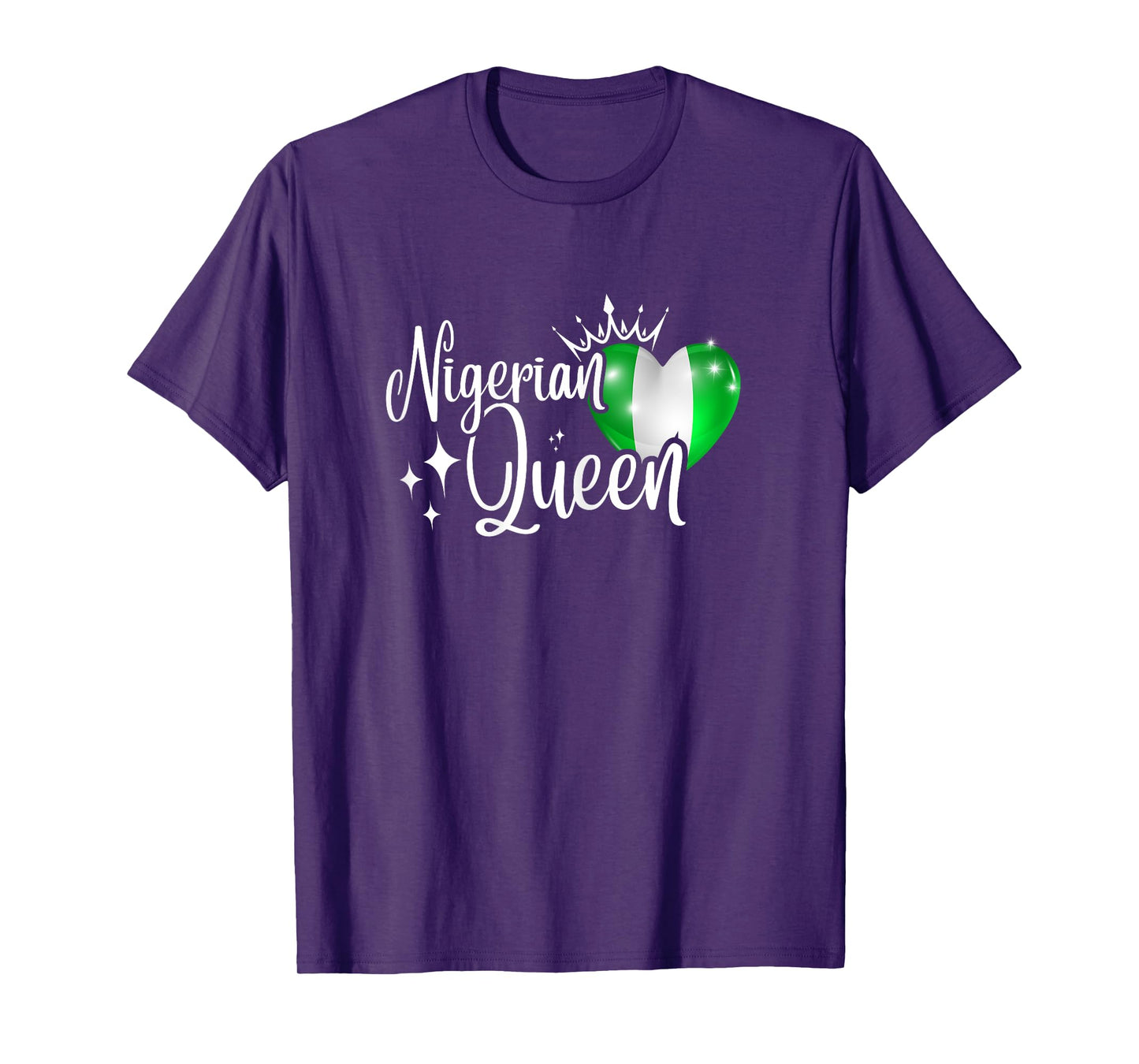 Nigerian Queen I Heart Nigeria Flag T-Shirt