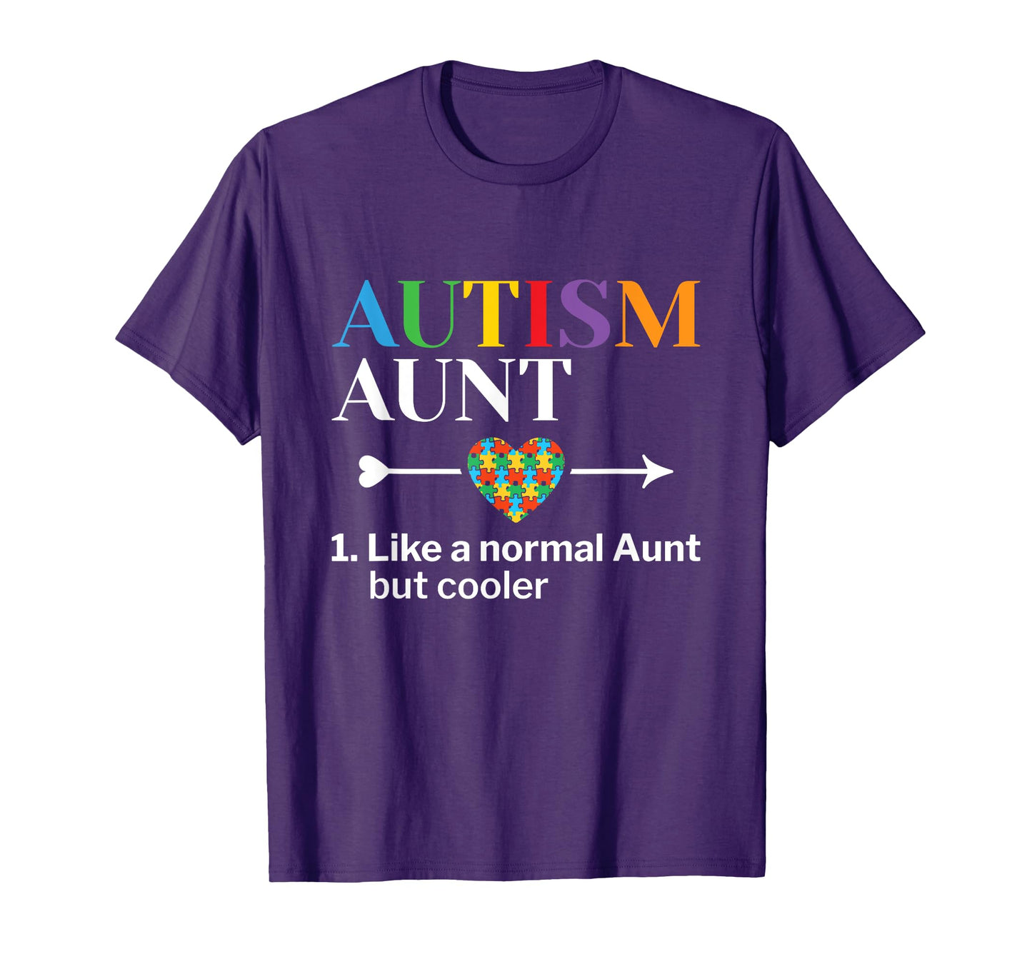 Autism Aunt Definition World Autism Awareness Day T-Shirt