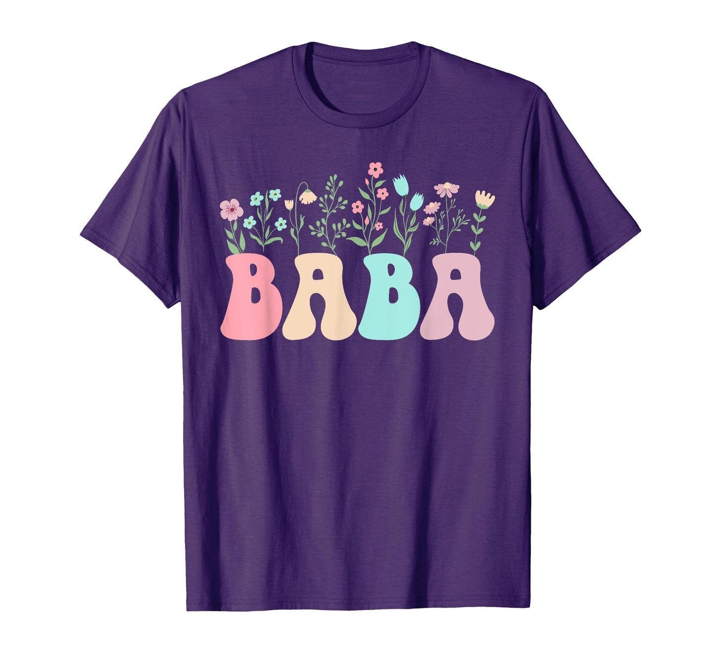 Baba Flowers Baba Grandma Baba Grandmother T-Shirt