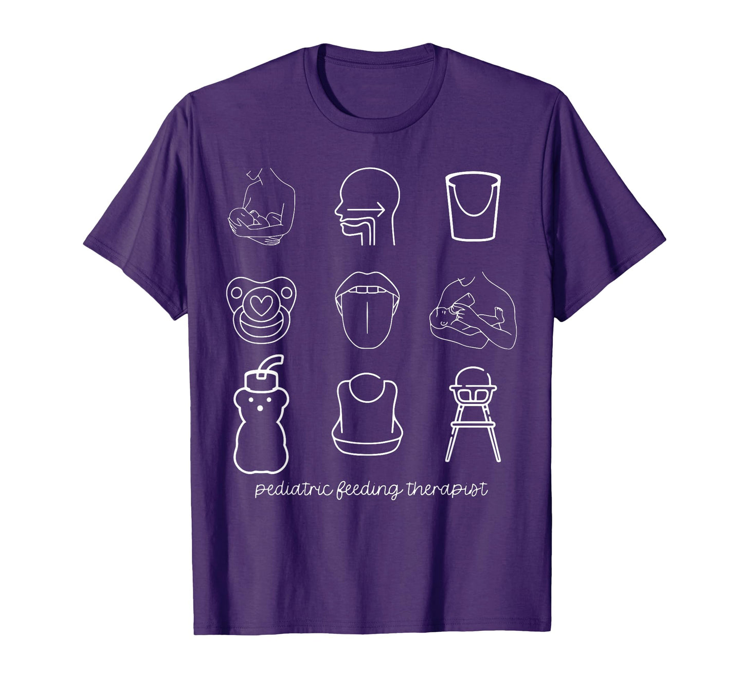 Retro Pediatrics Feeding Therapist Speech Pathologist SLP T-Shirt
