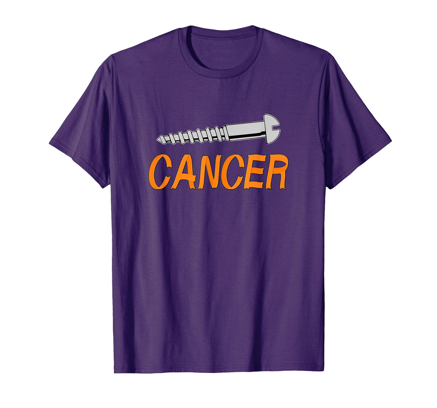 Screw Cancer - Screw and Orange Ribbon Letters T-Shirt