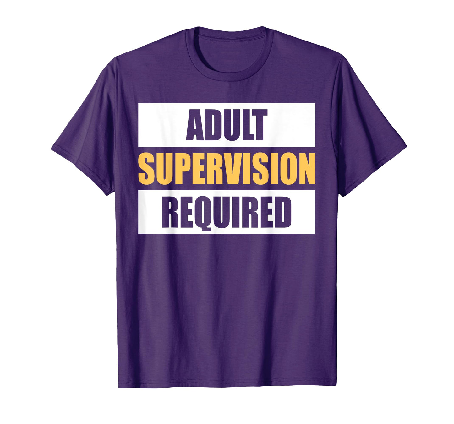 Adult Supervision Required Funny Sarcastic Joke T-Shirt