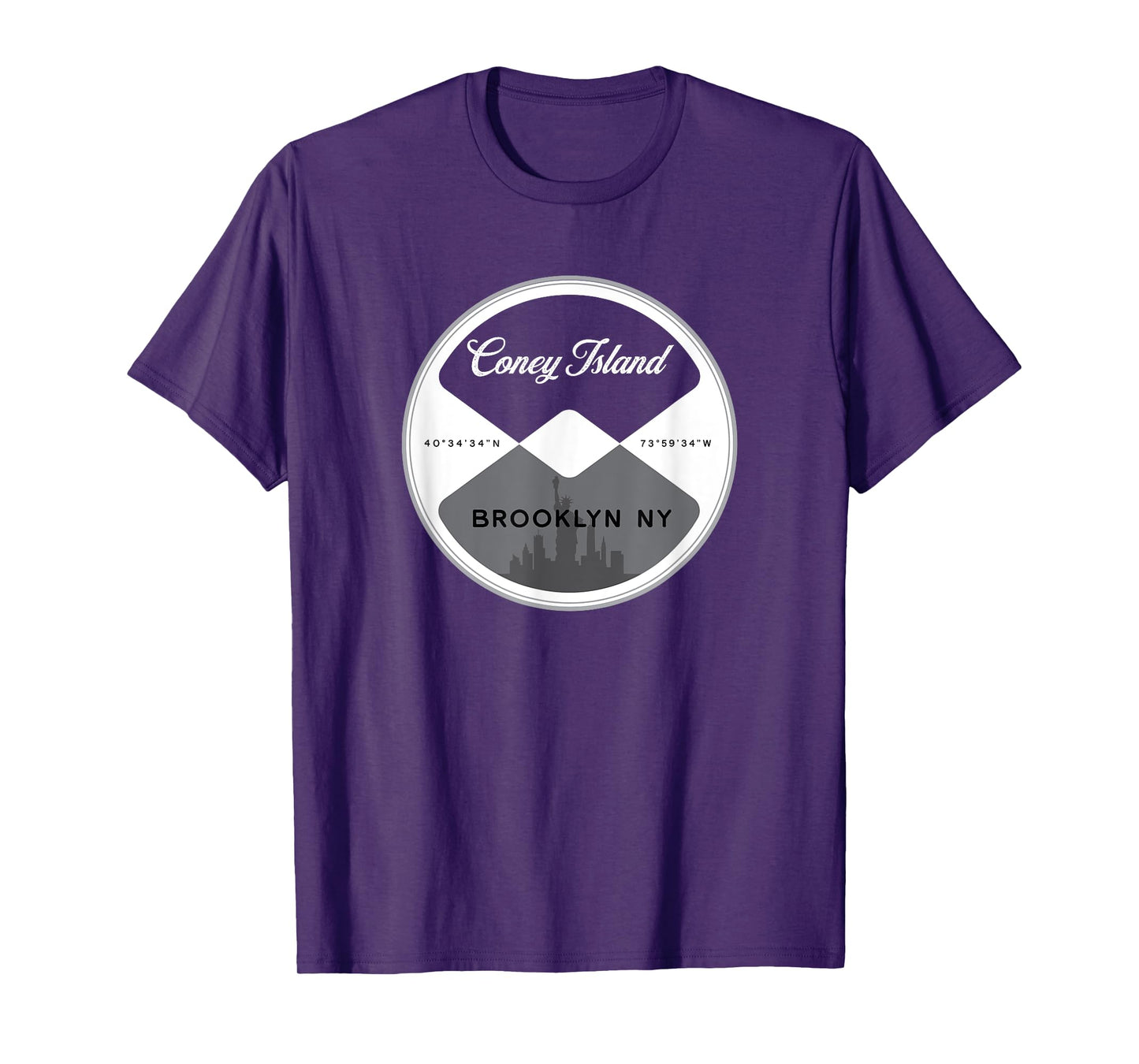 Coney Island Brooklyn New York City NYC Circle Graphic T-Shirt