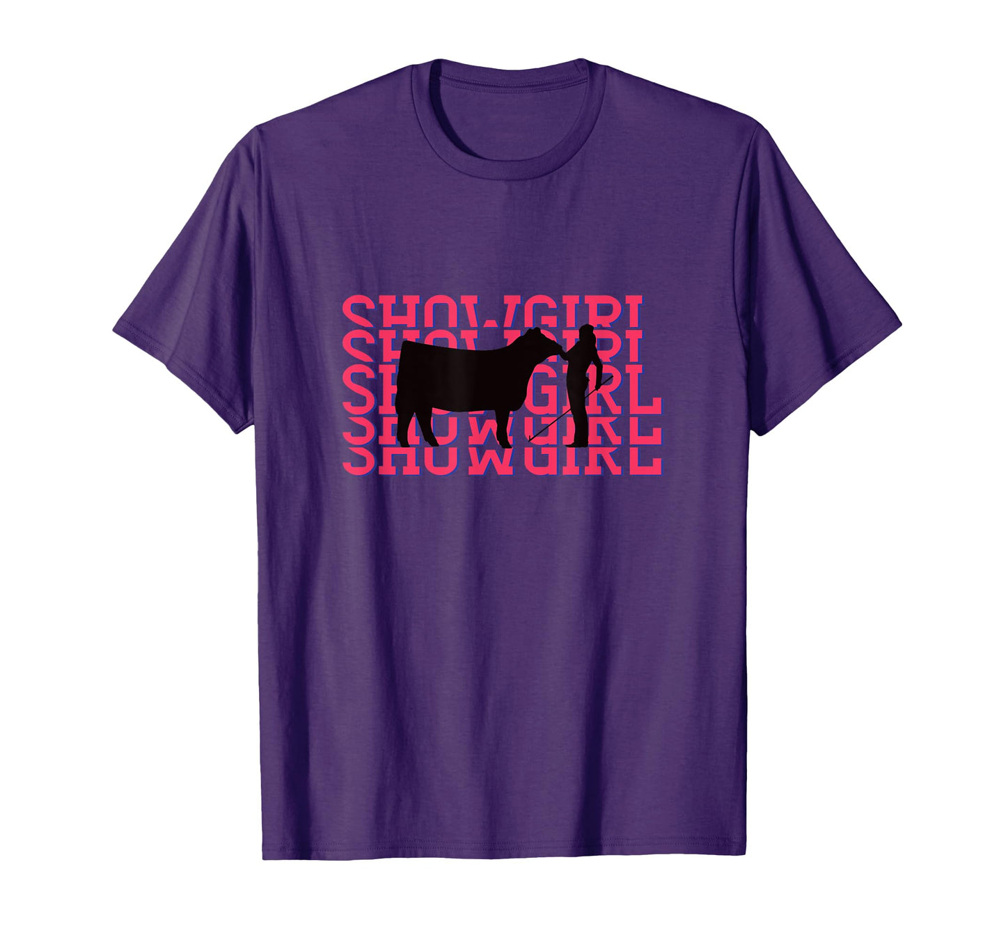 Showgirl Livestock Cattle Showing - Fun Show Cattle T-Shirt