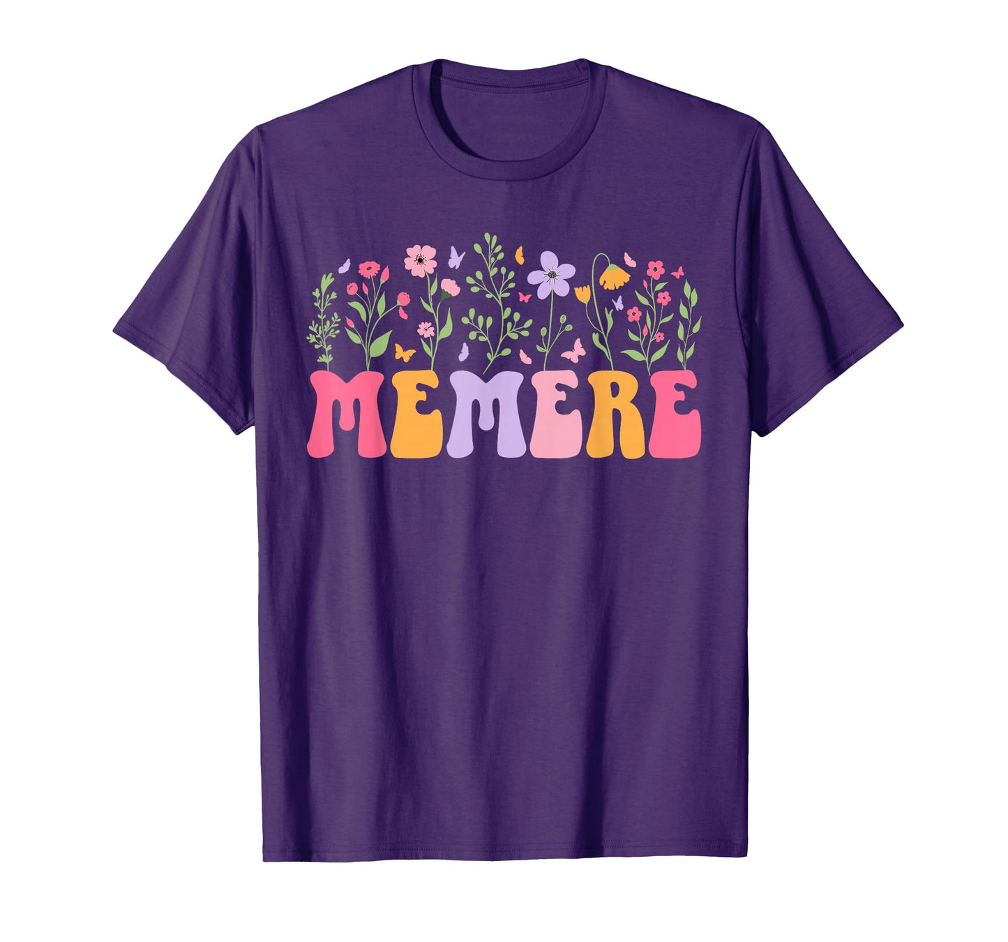 Memere Flowers French Grandma Memere Grandmother T-Shirt