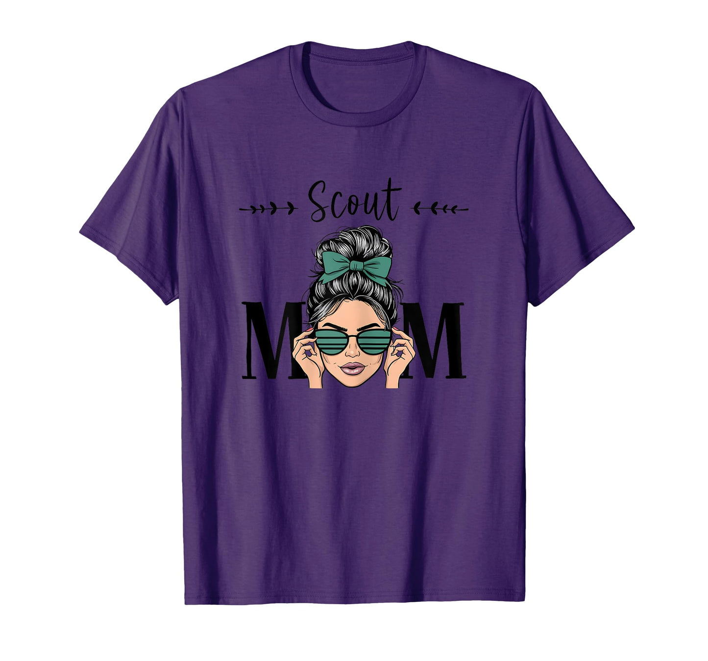 Scout Mom Life Messy Bun Hair Scouting T-Shirt