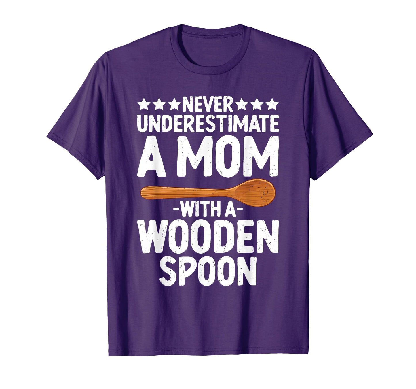Women Funny Wooden Spoon Survivor Mom With A Wooden Spoon T-Shirt