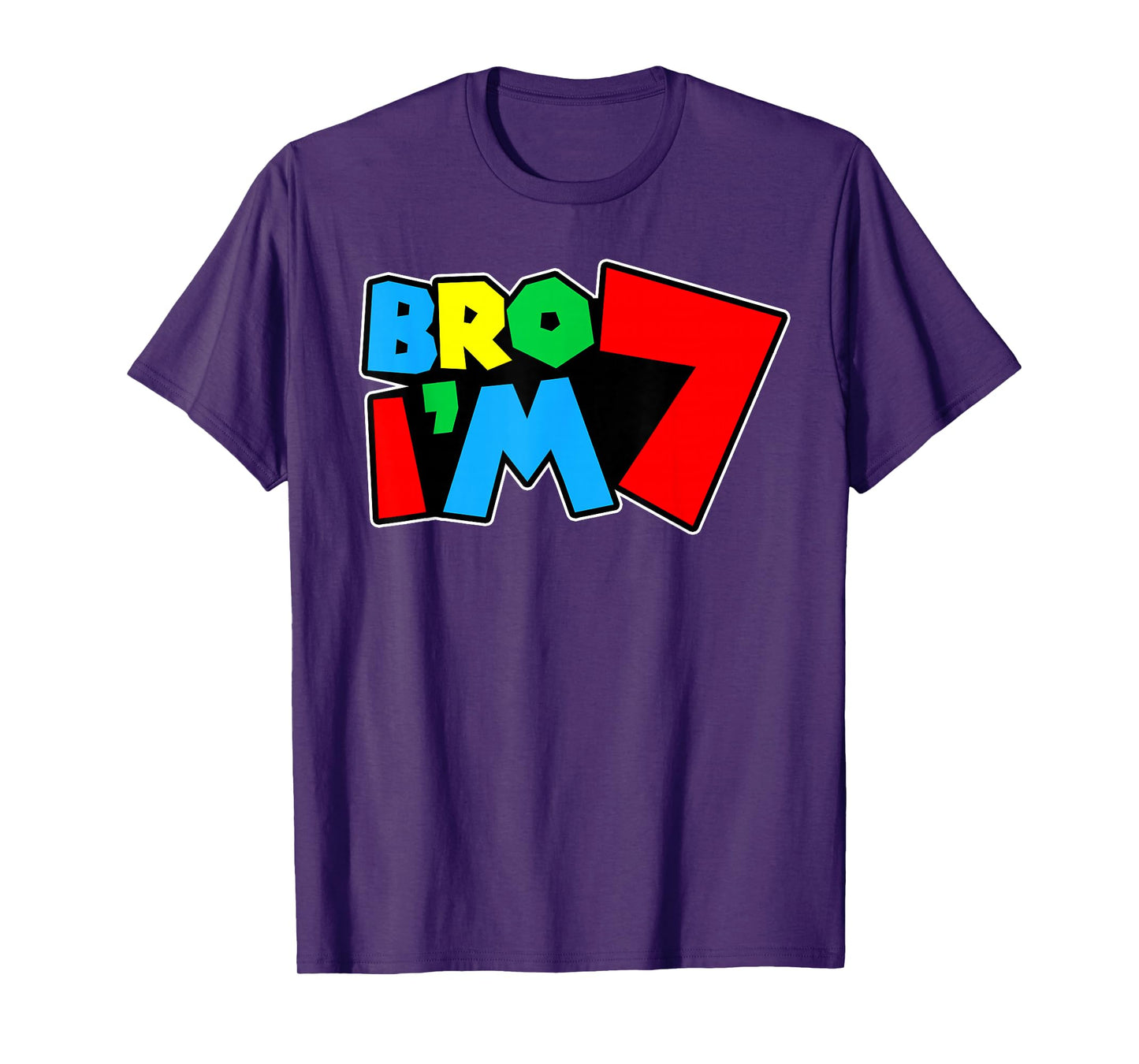 7th Birthday Boy Bro I’m 7 Year Old Video Gamer Seven Bday T-Shirt