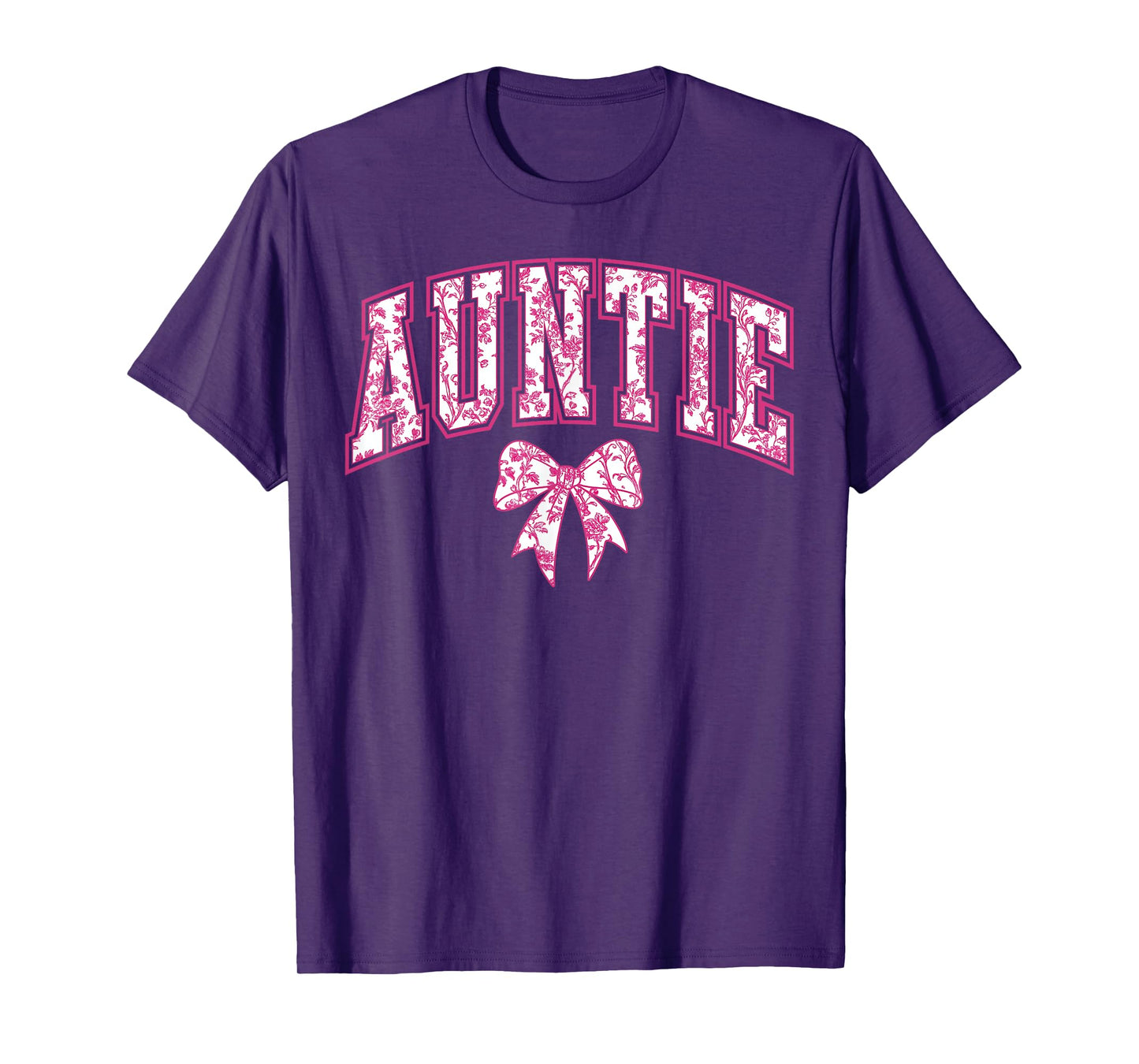 Auntie Coquette Bow Pink Aesthetic Mother's Day Aunt T-Shirt