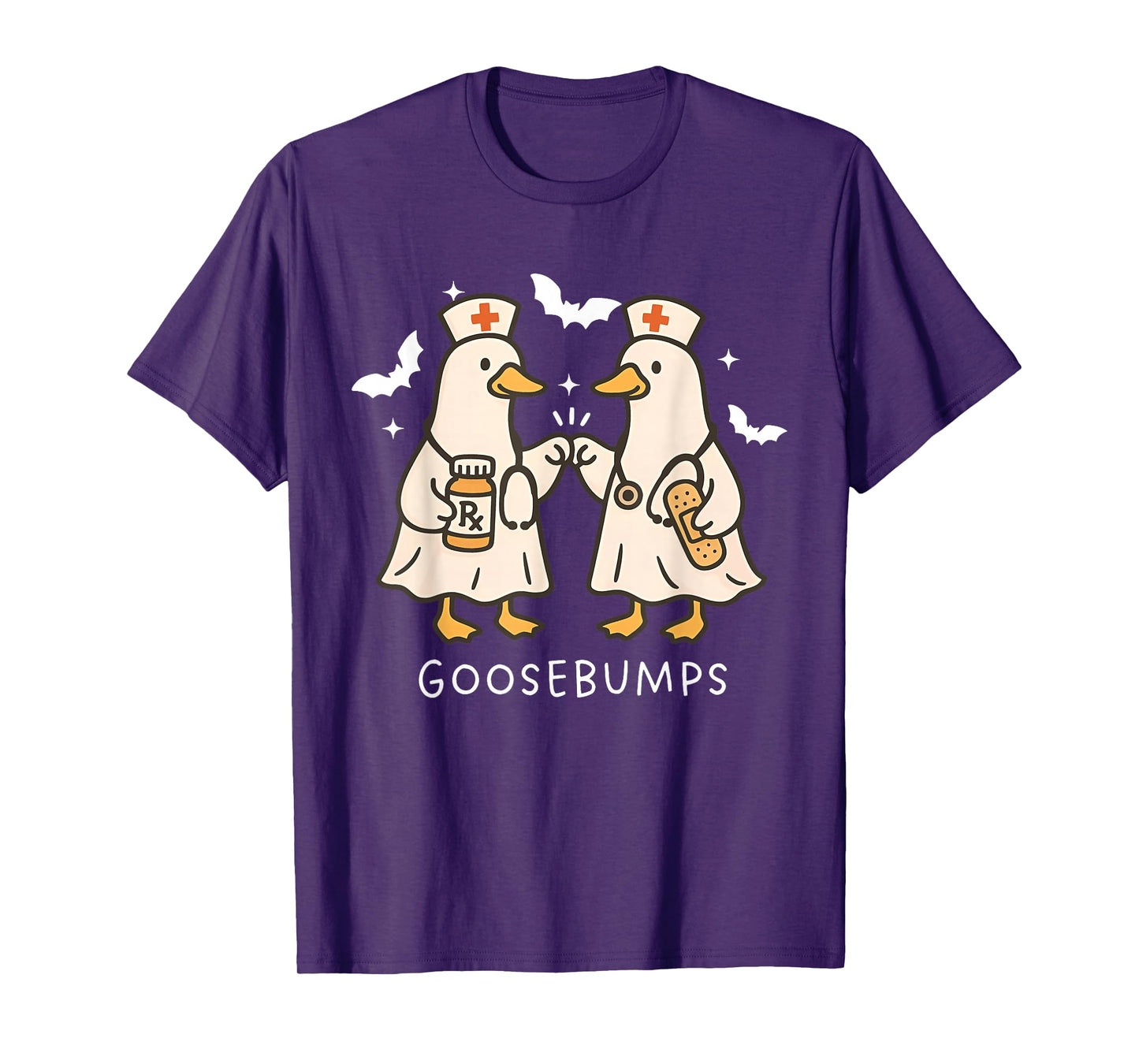 Halloween Goose Nurse Goose Bumps Nicu Nurse Spooky Season T-Shirt