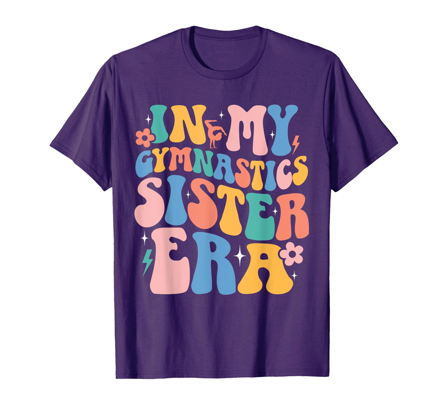 In My Gymnastics Sister Era Retro Groovy Gymnast Girls Women T-Shirt