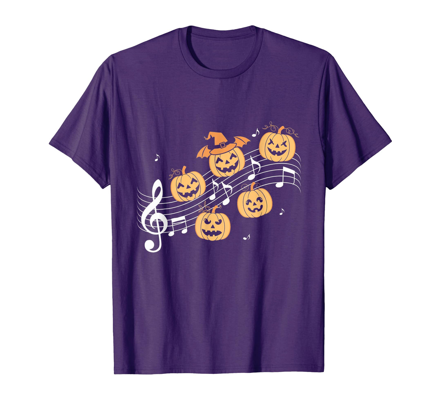 Music Note Pumpkin Fall Music Teacher Halloween Costume T-Shirt