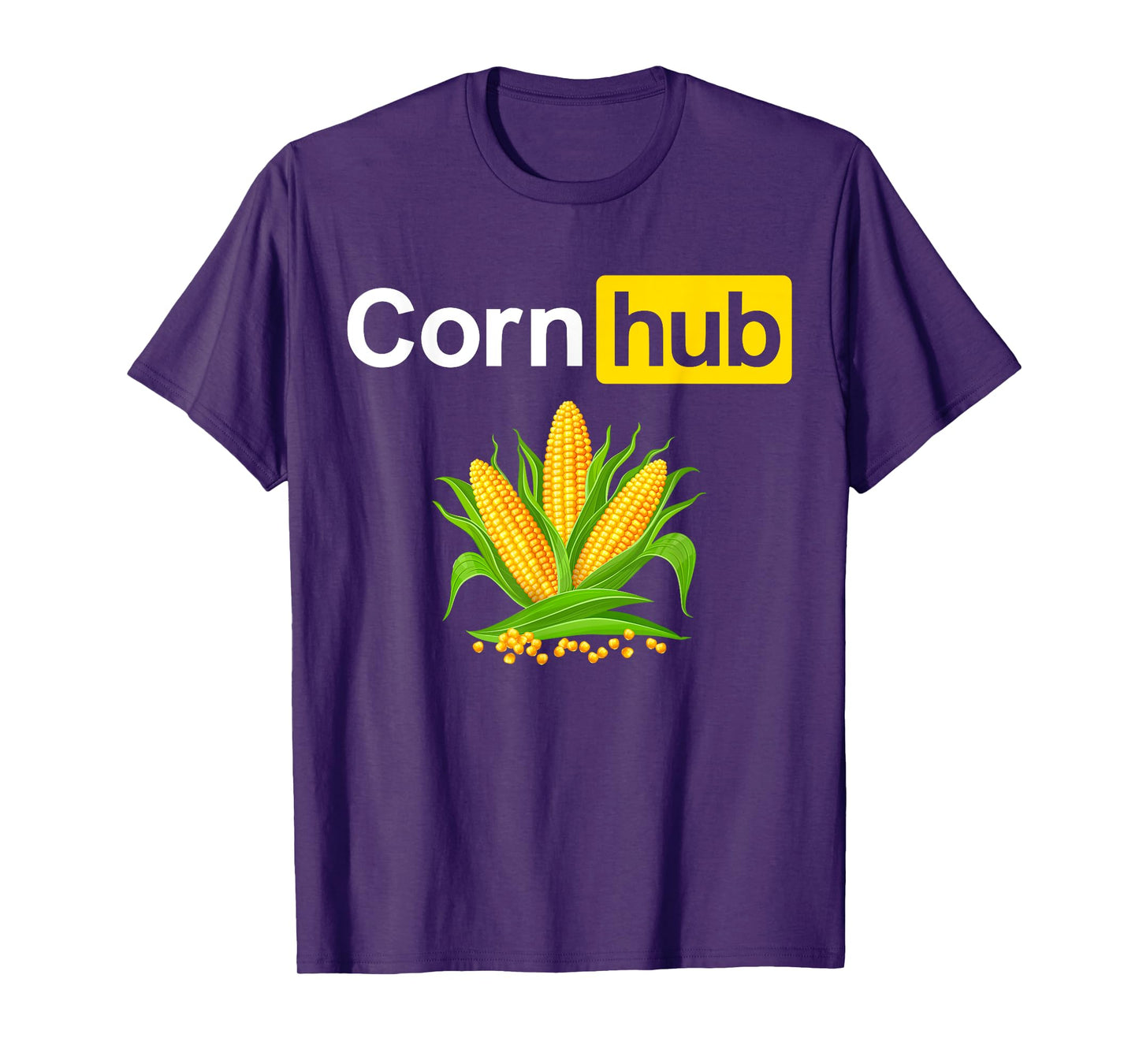 Corn Funny Hub Farmers Farming Joke Sarcastic Adult T-Shirt