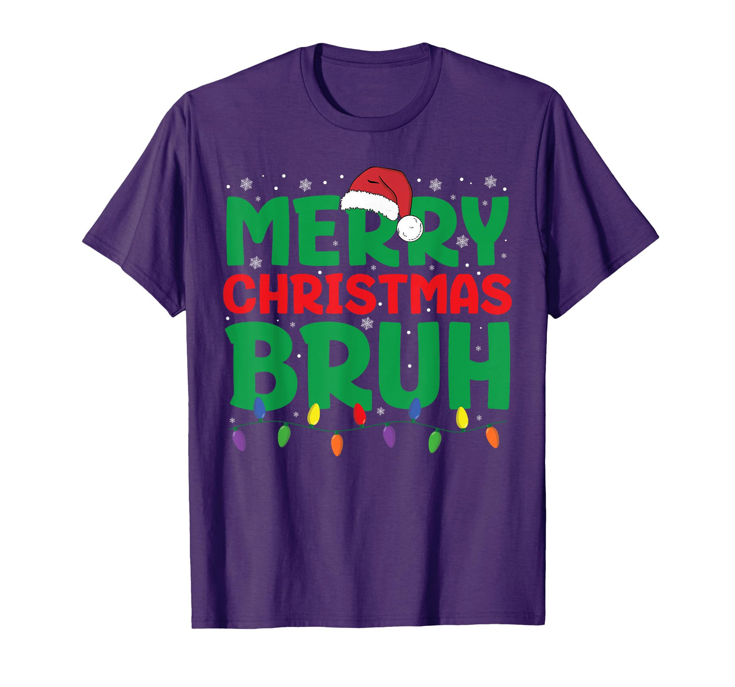 Bruh Meme Funny Saying Bro Greeting Teens Boys Men Christmas T-Shirt