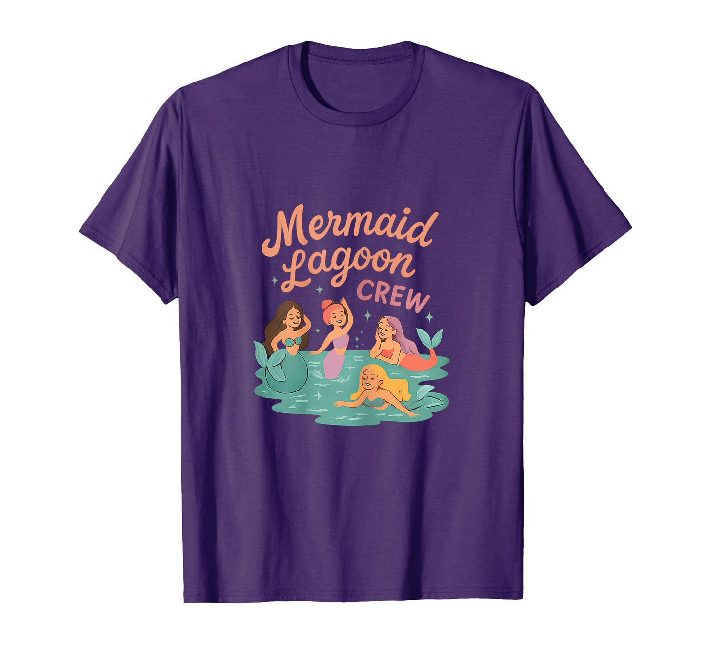 Beach Squad Mermaid Lagoon Crew Sea Life Art T-Shirt