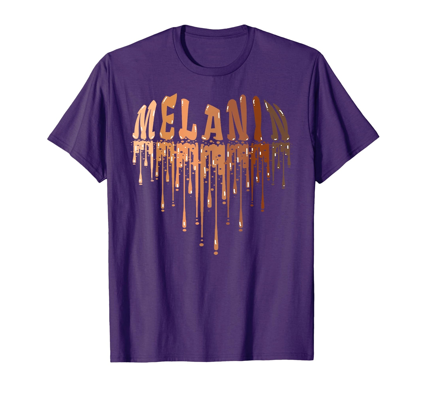 Drippin Melanin Heart Love Black History Pride Women Girls T-Shirt