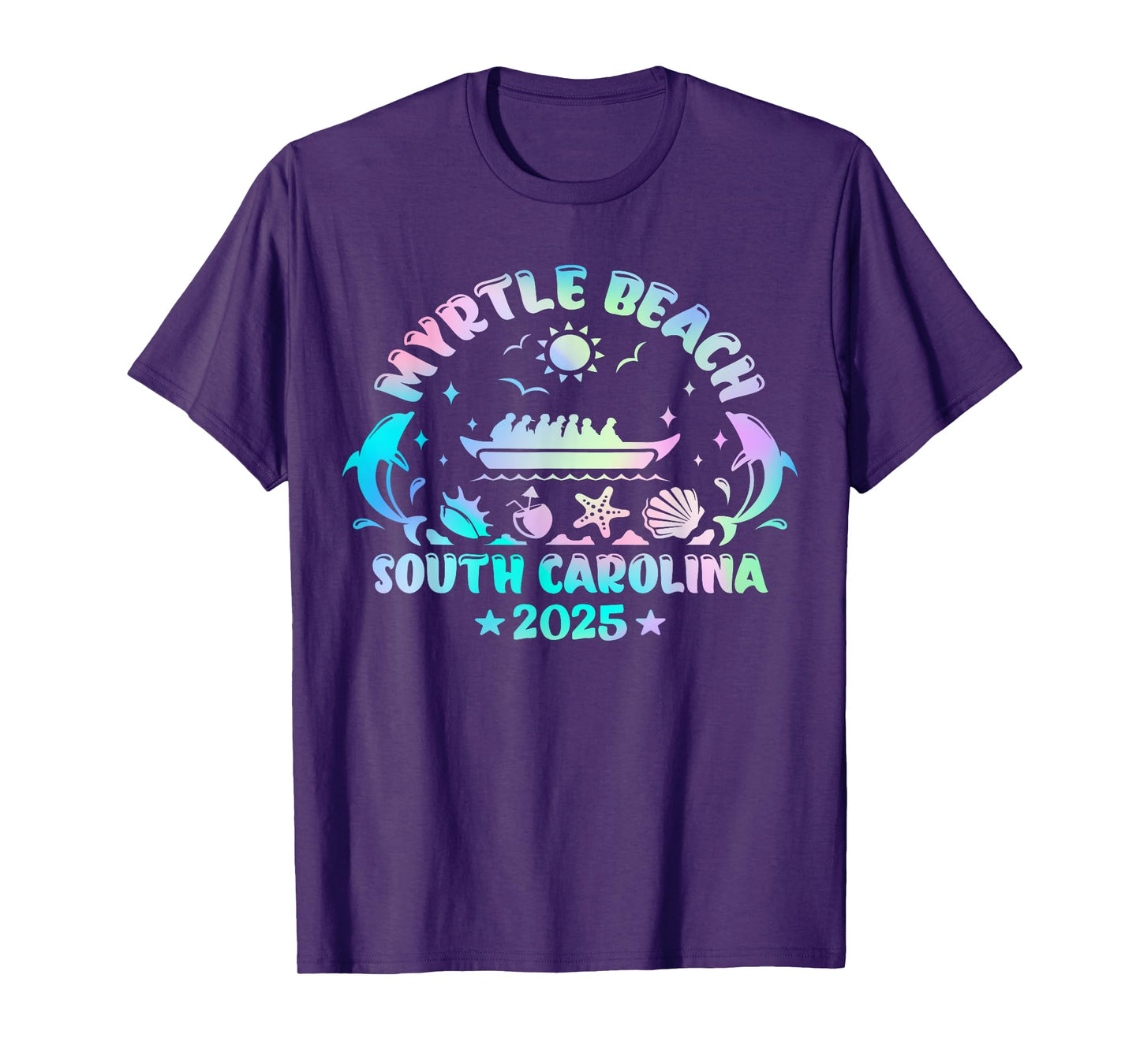 Myrtle Beach Summer Surf Dive Tie Dye Family Vacation 2025 T-Shirt