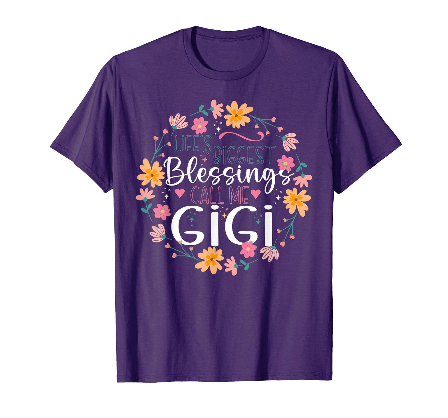 Life’s Biggest Blessings Call Me Gigi Floral Design T-Shirt